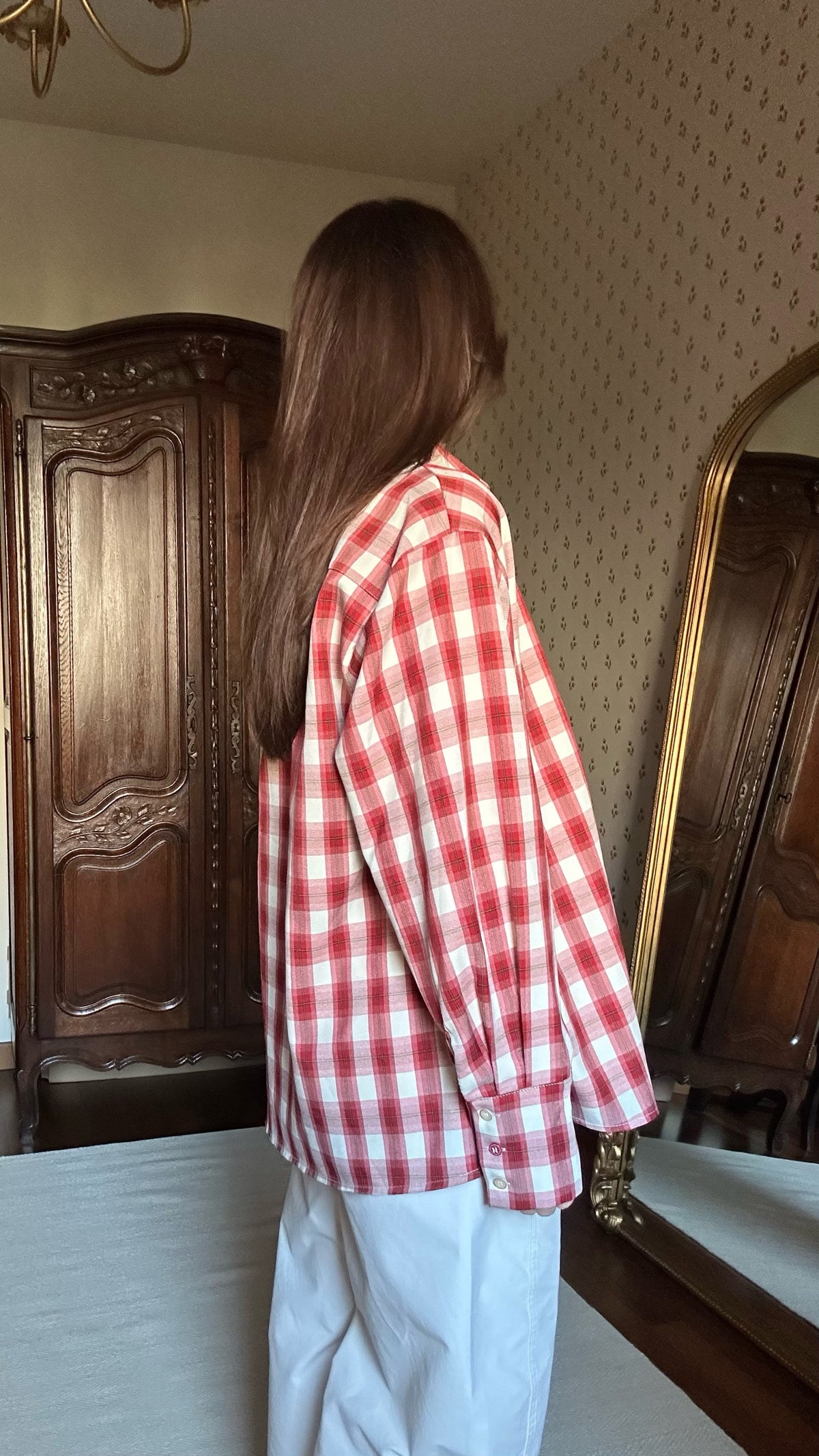 Red & White Check Cotton Shirt