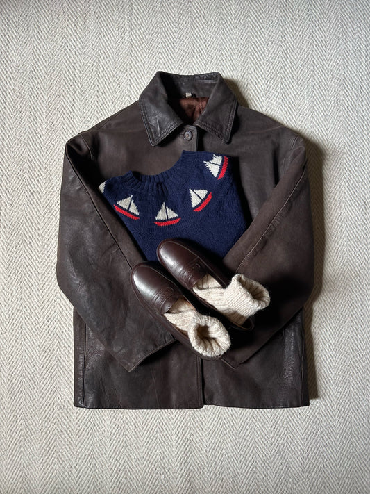 Real Leather Mocha Brown Jacket