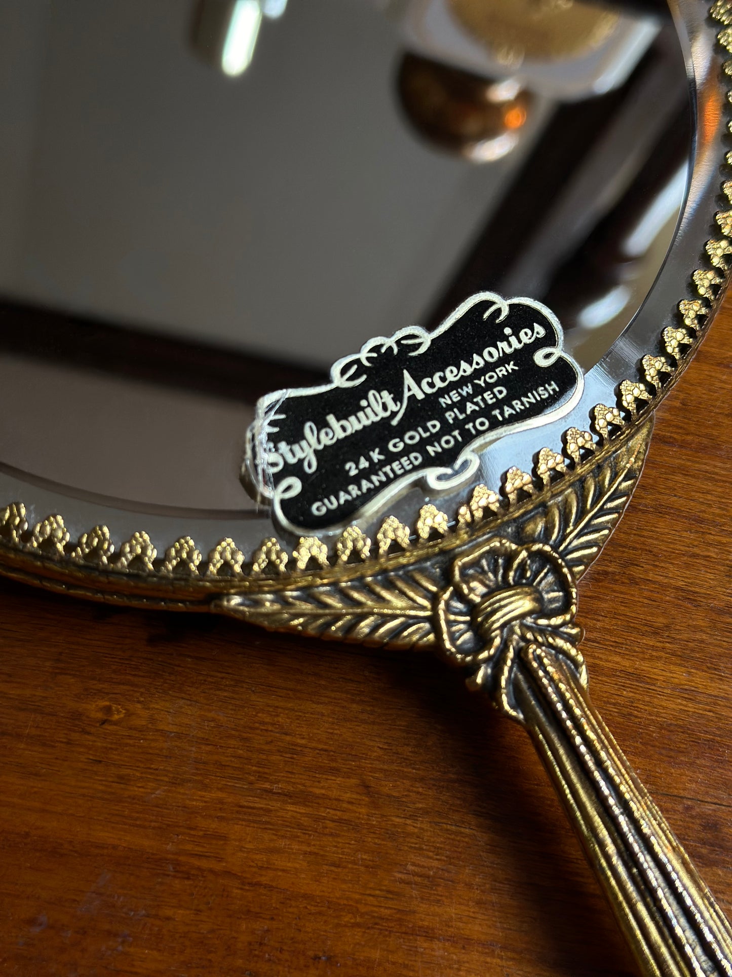 Vintage 1980's American Hand Mirror