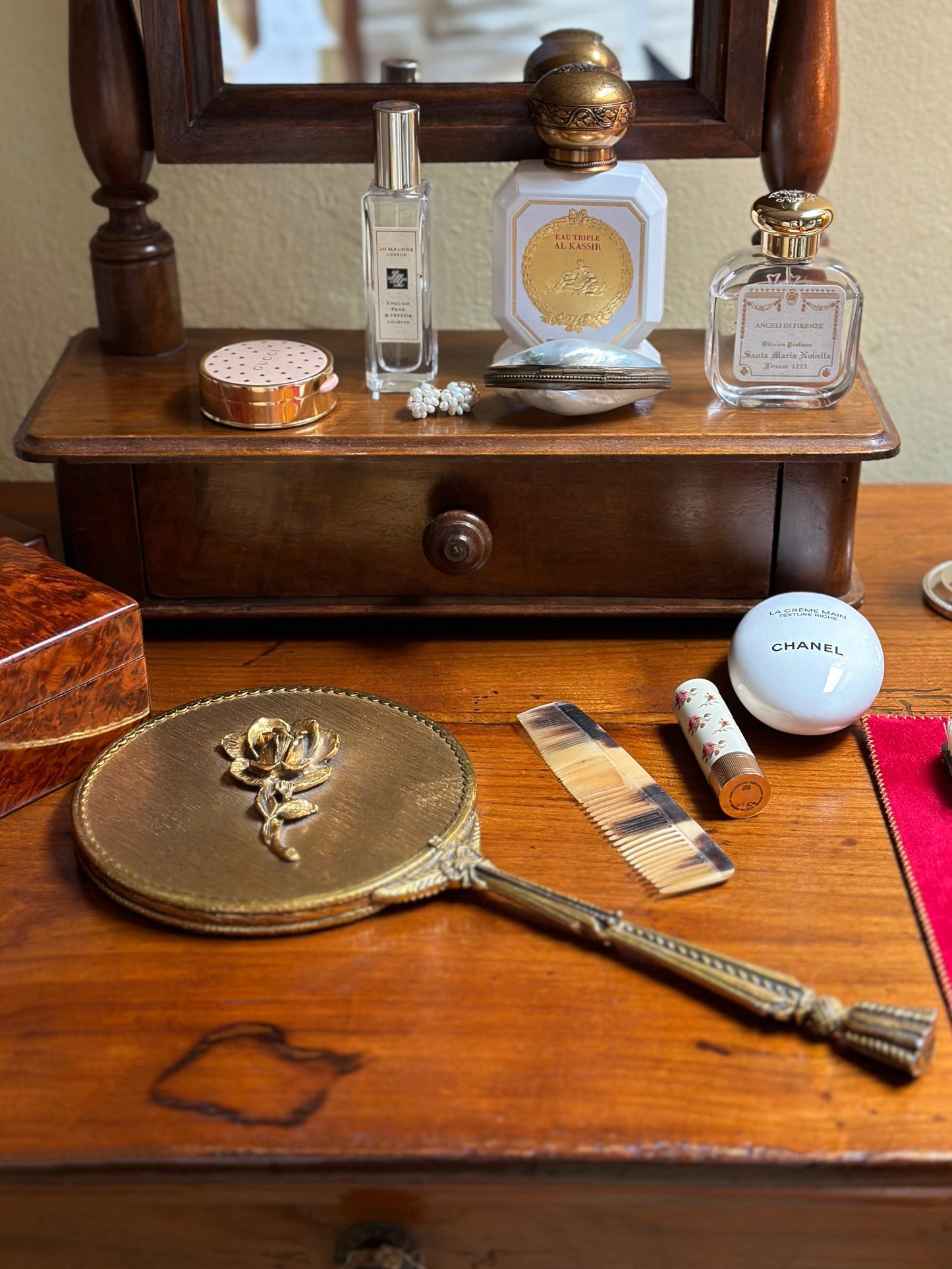 Vintage 1980's American Hand Mirror