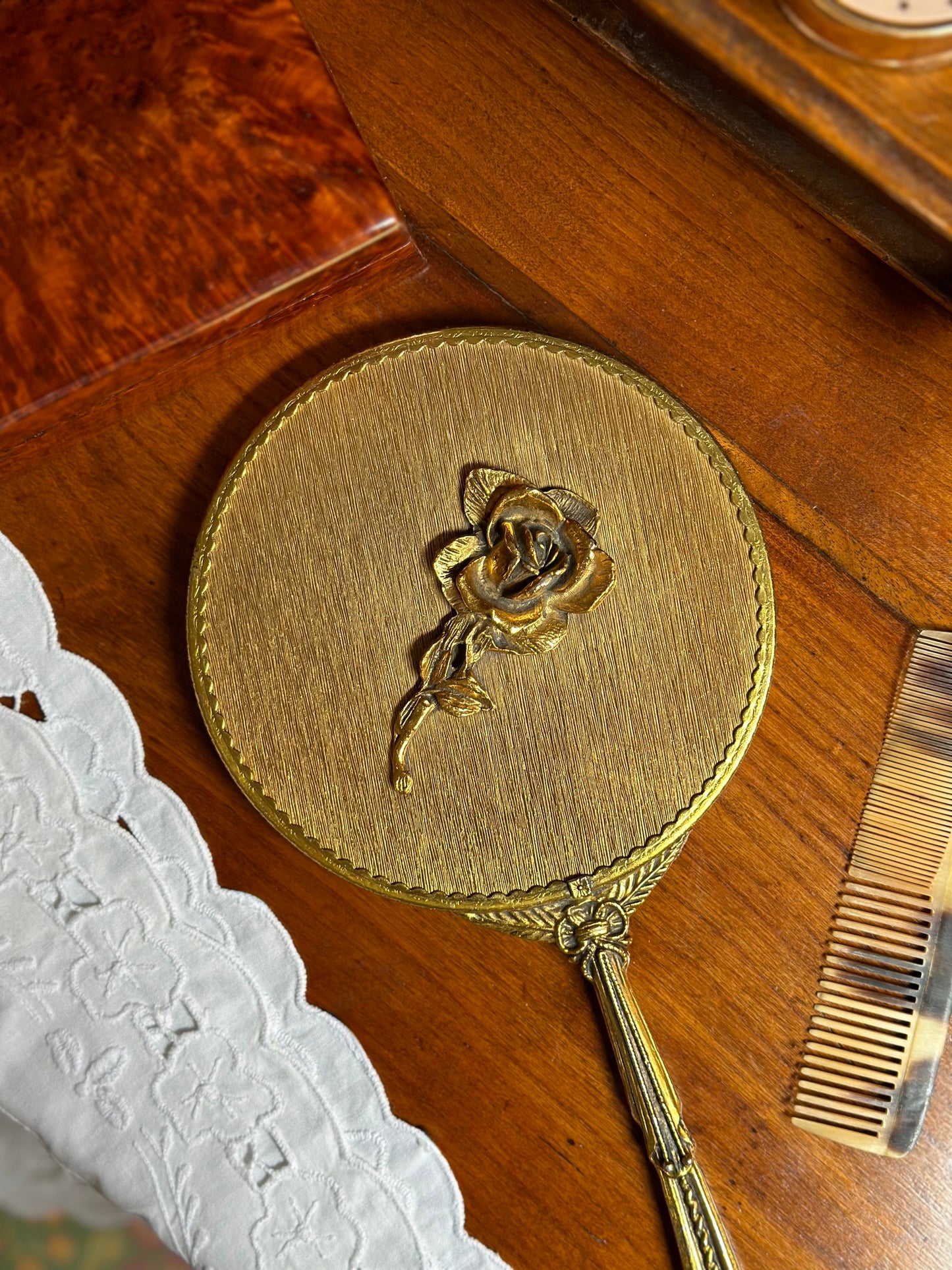 Vintage 1980's American Hand Mirror