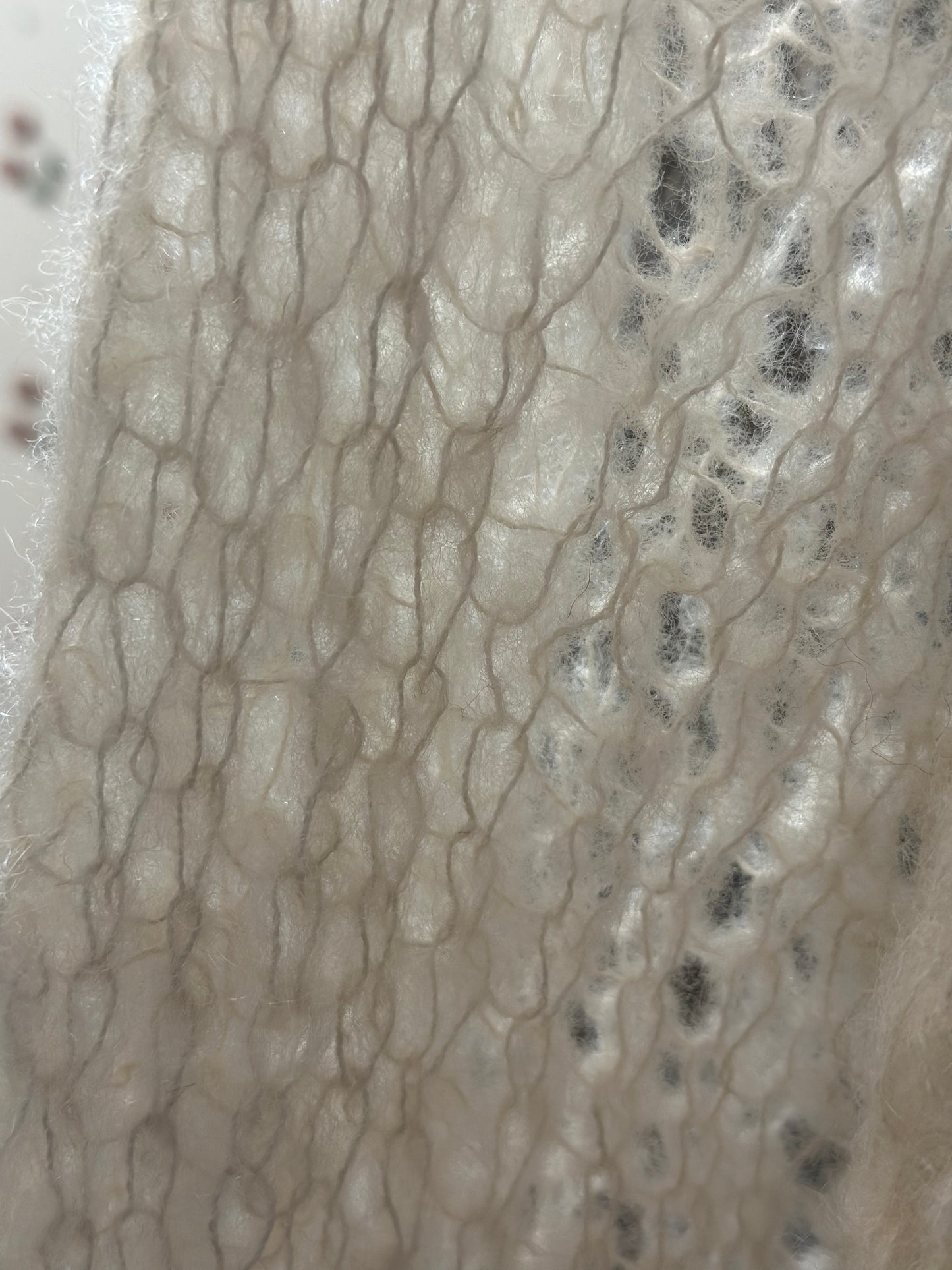 Handmade Alpaca & Mulberry Silk Sweater - Ivory White