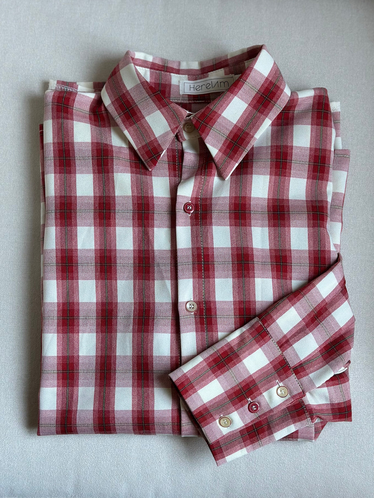 Red & White Check Cotton Shirt