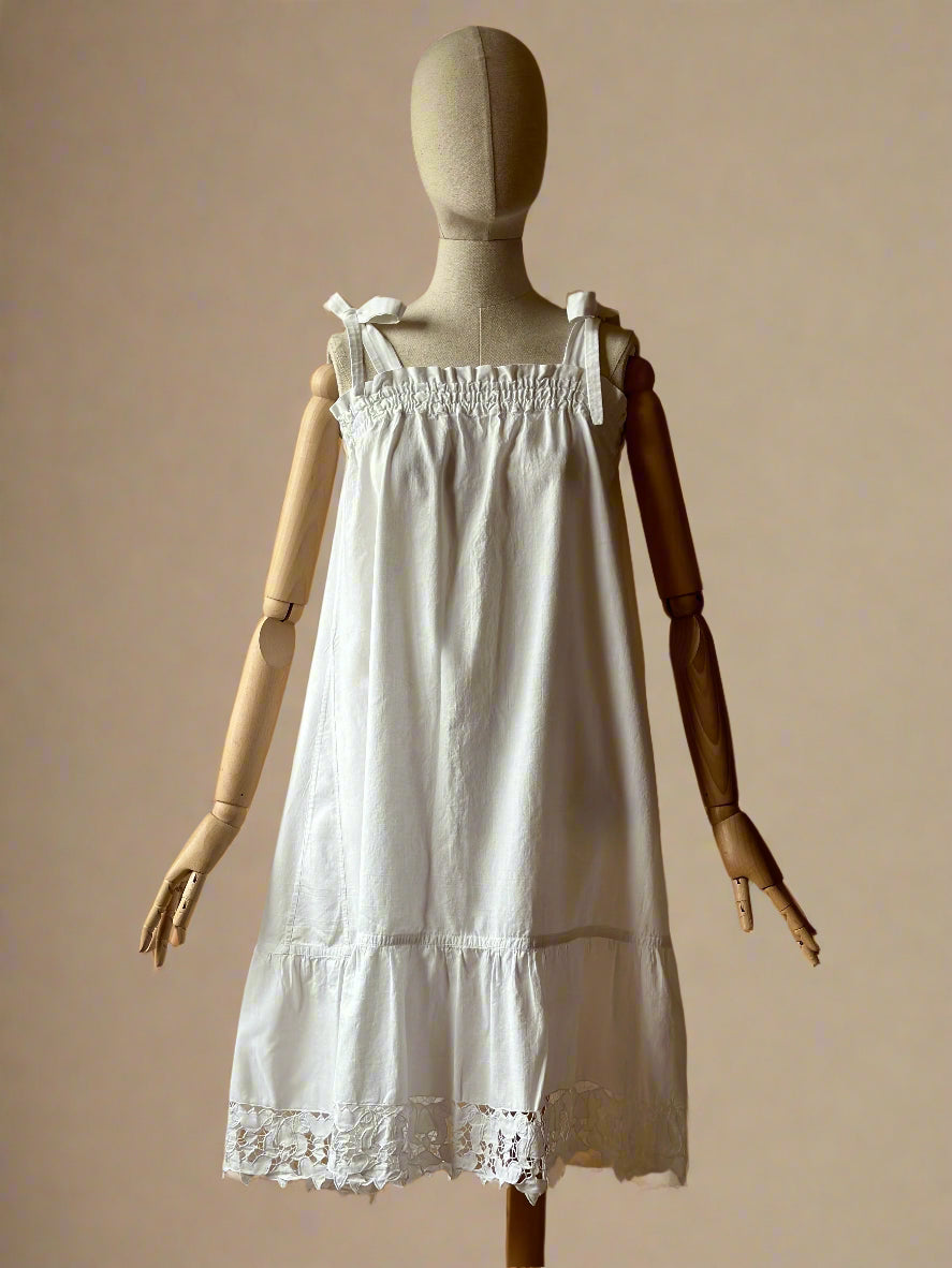 Antique Embroidered White Nightgown