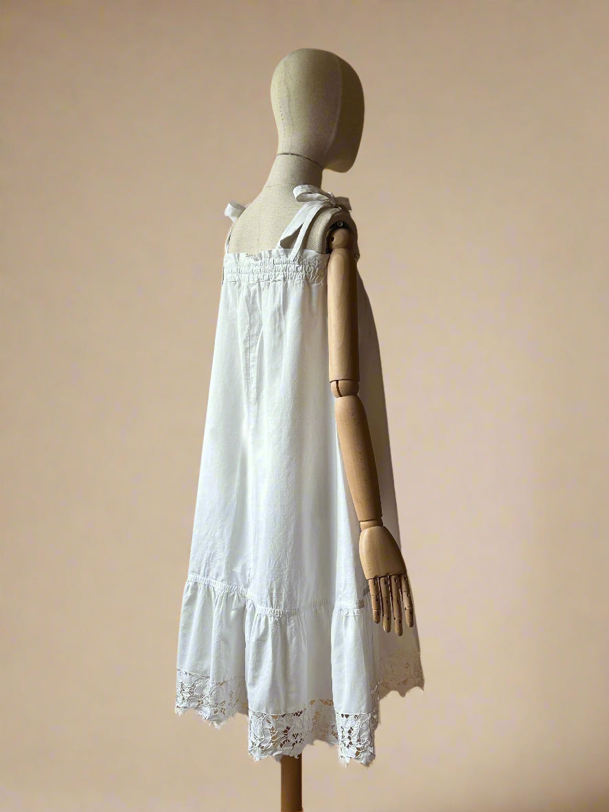 Antique Embroidered White Nightgown