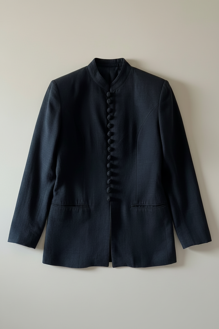 100% Silk Black Blazer