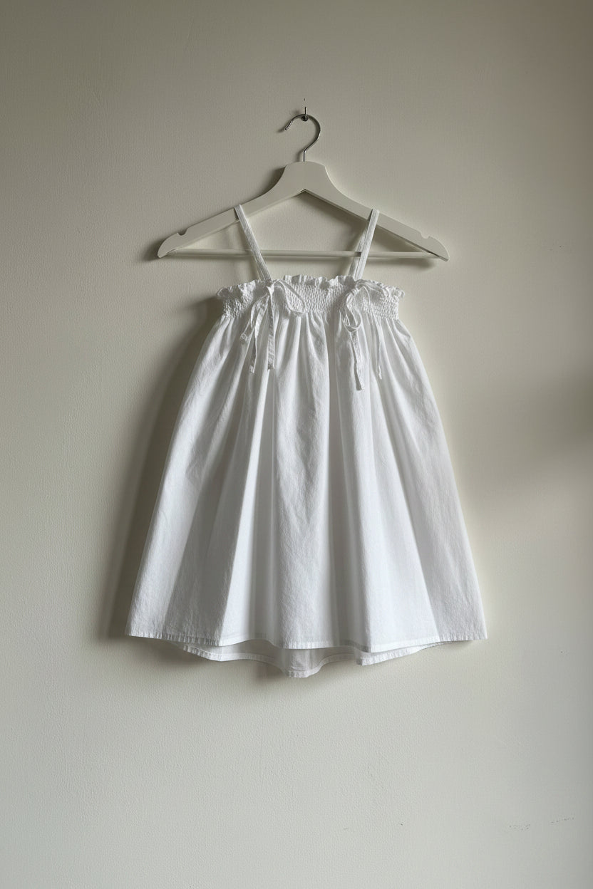 White Cotton Frill Top