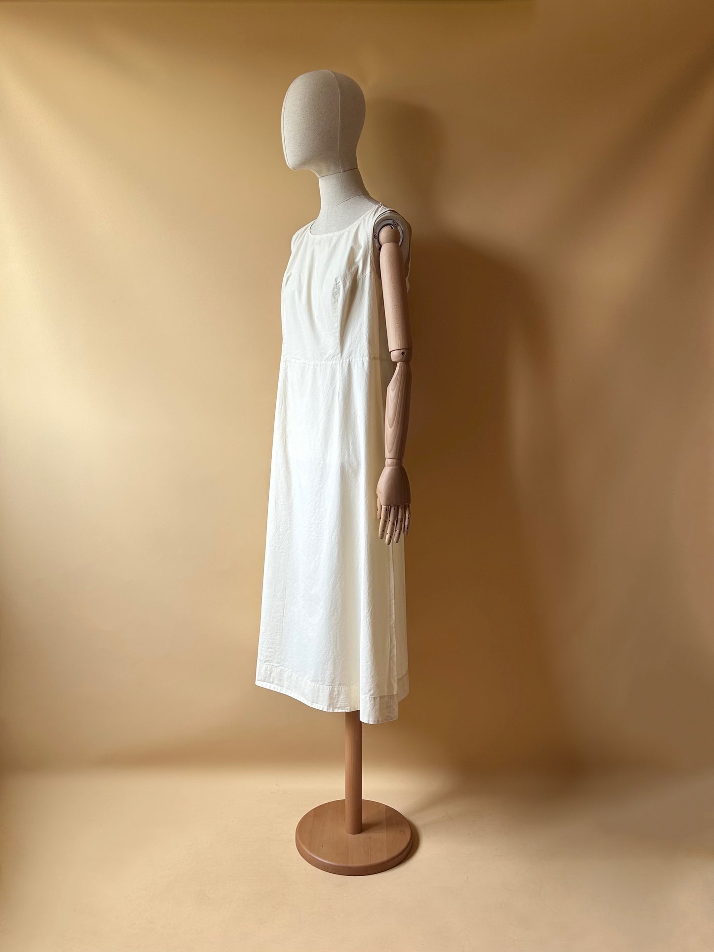 Long Cream Cotton Dress