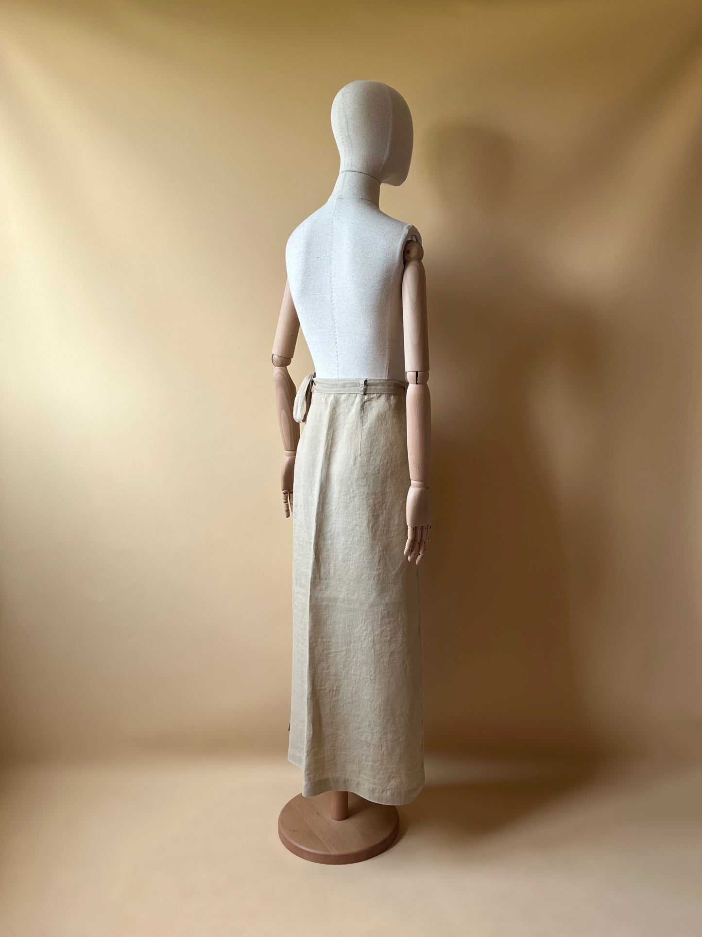 Deadstock 100% Linen Wrap Up Skirt