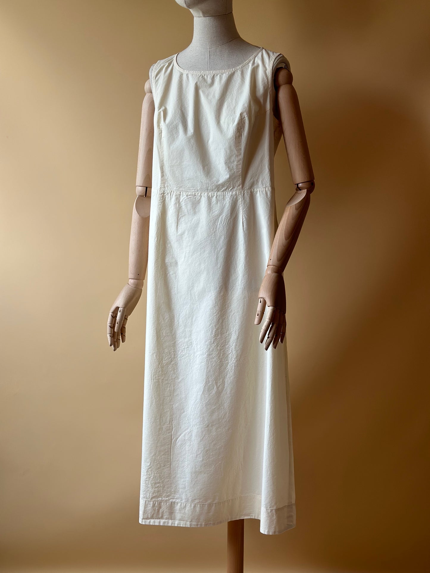 Long Cream Cotton Dress