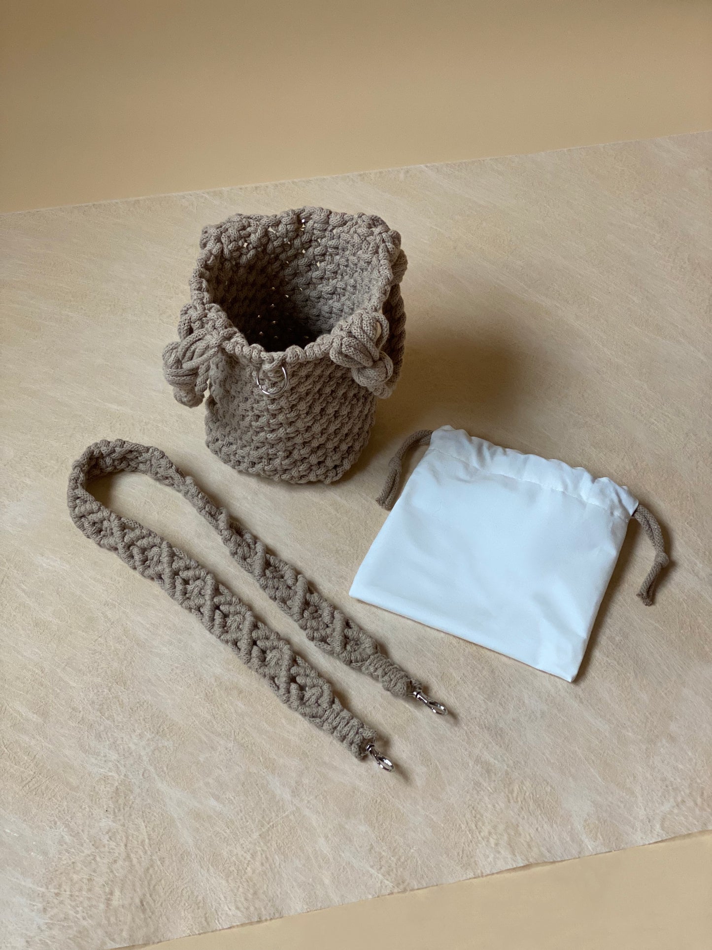 POPPY - Pure Cotton Handmade Macramè Bucket