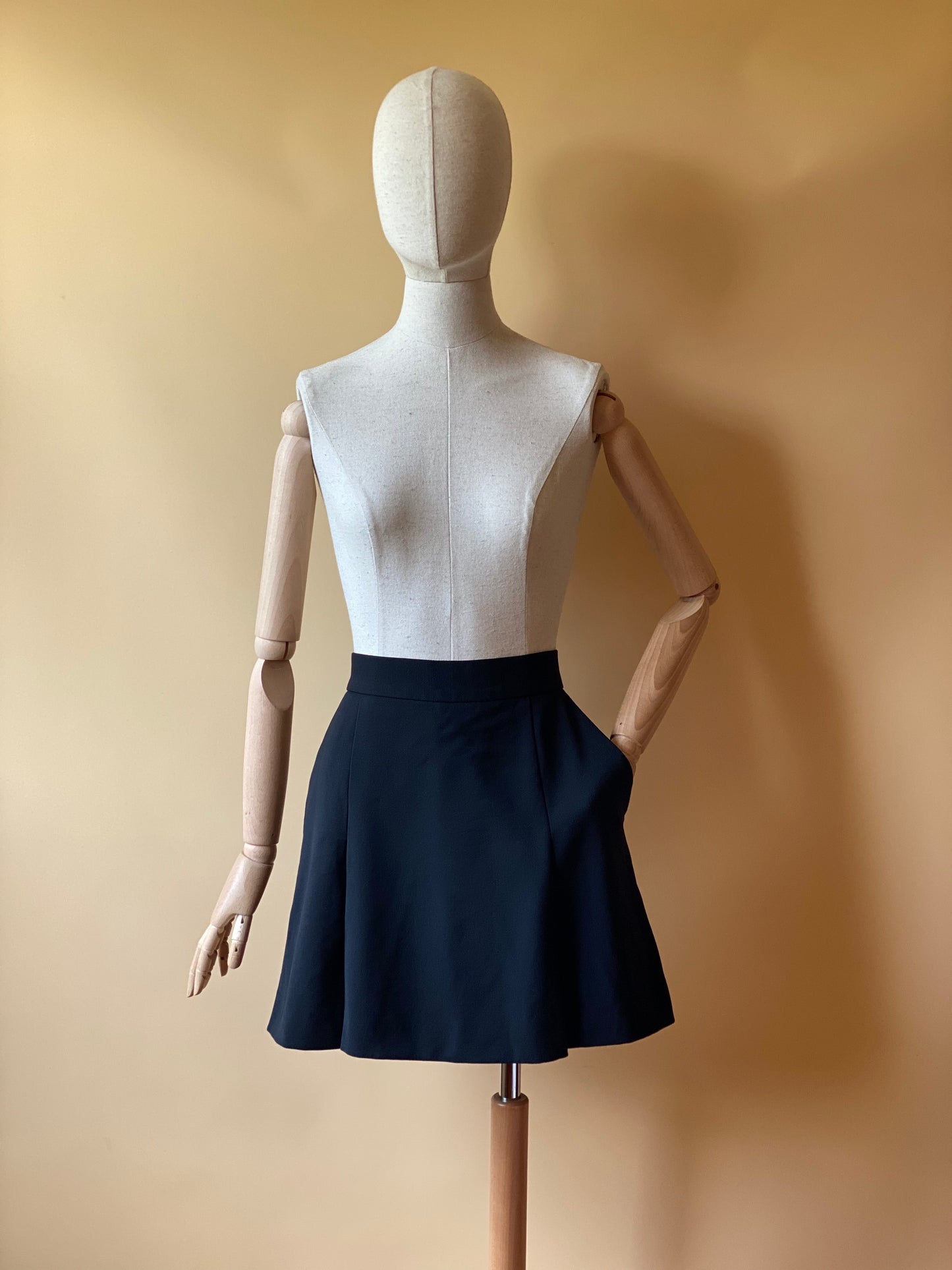 Vintage Moschino Black Mini Skirt
