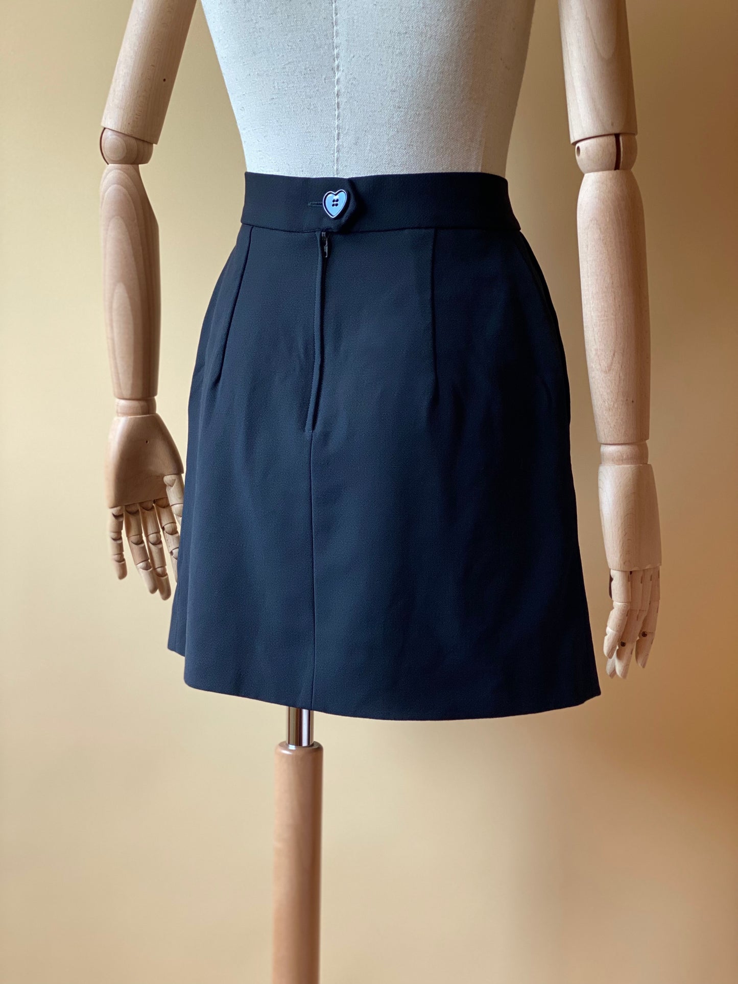 Vintage Moschino Black Mini Skirt