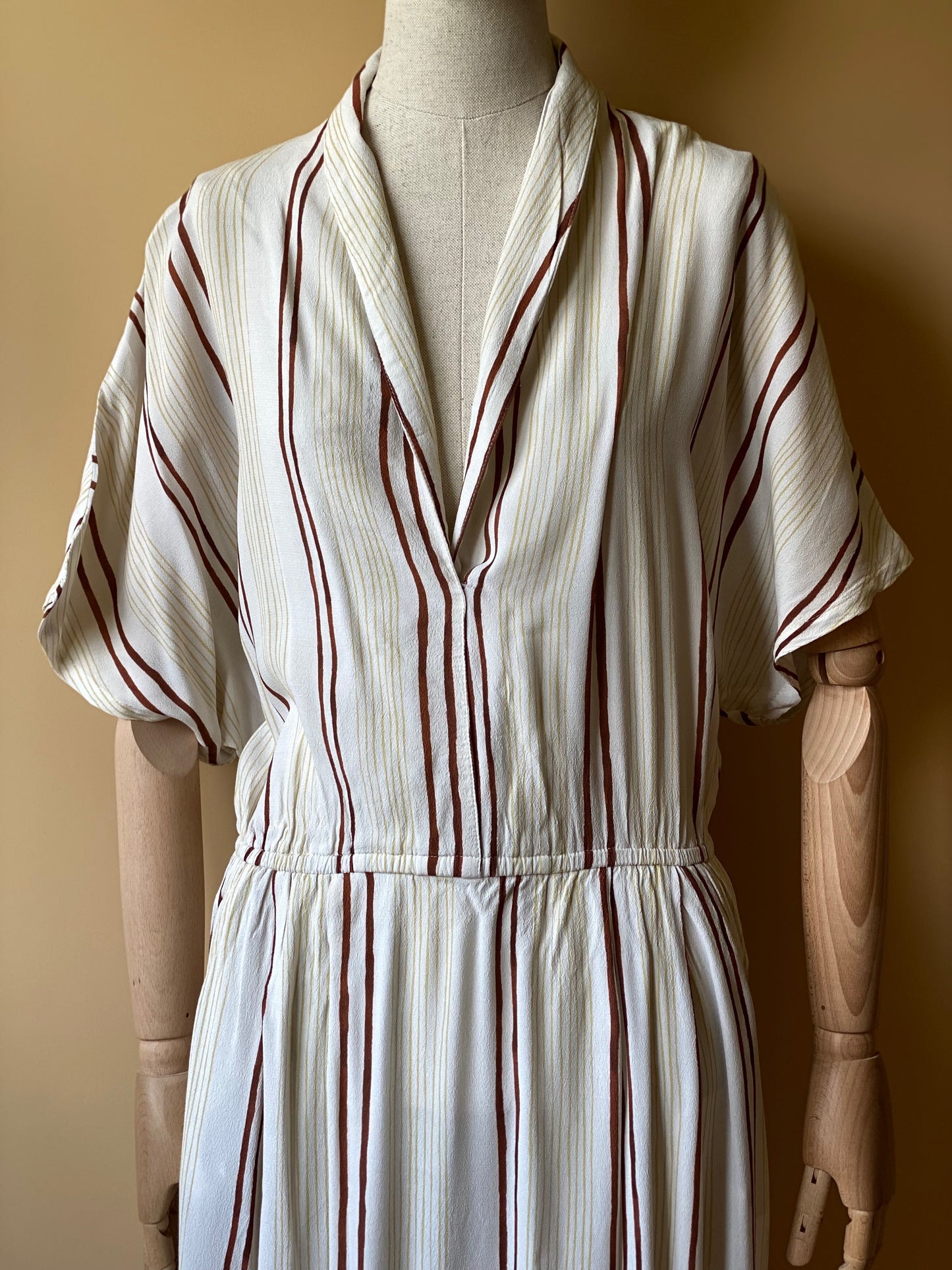Striped Silk Summer Dress