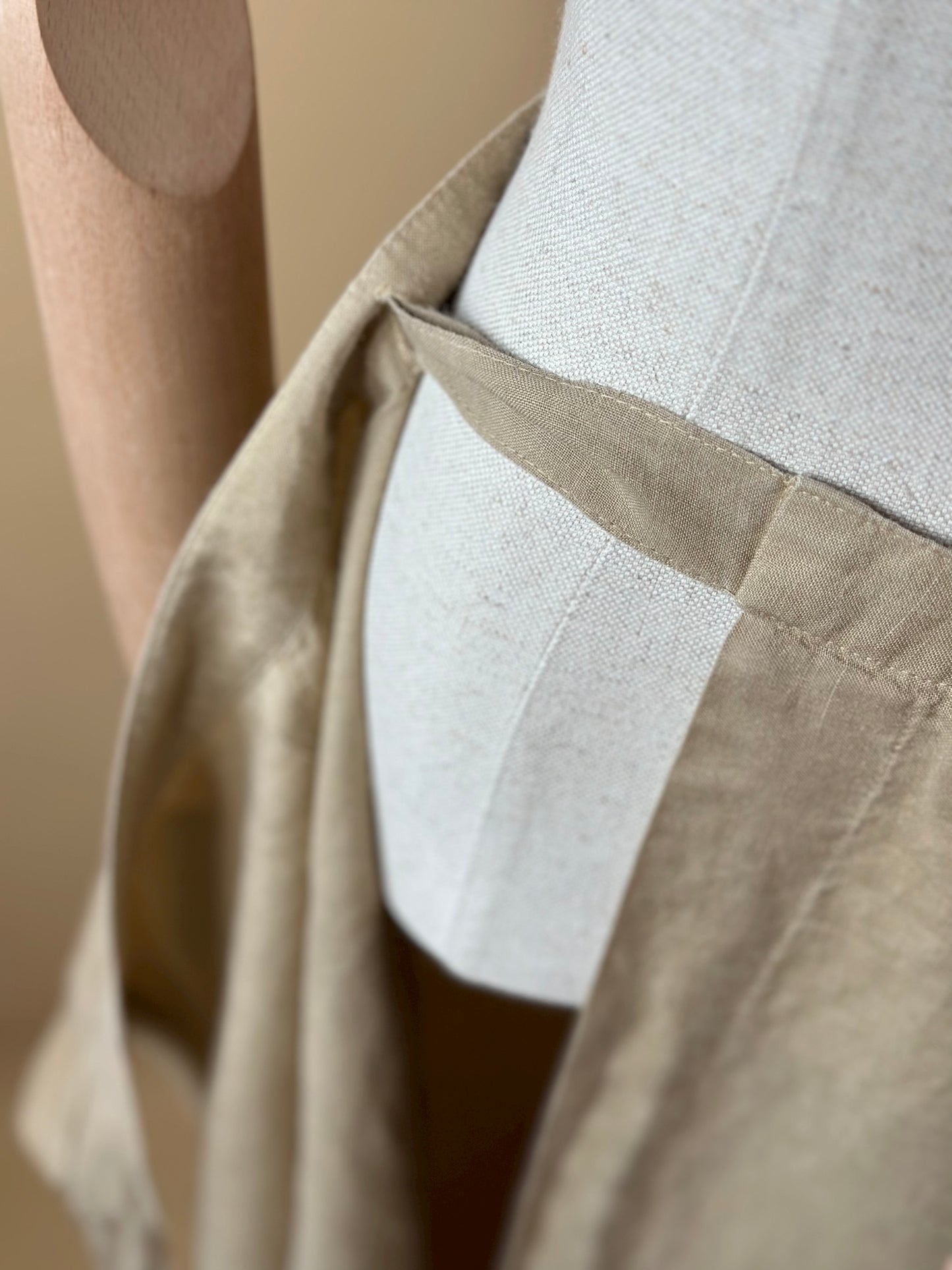 Deadstock 100% Linen Wrap Up Skirt