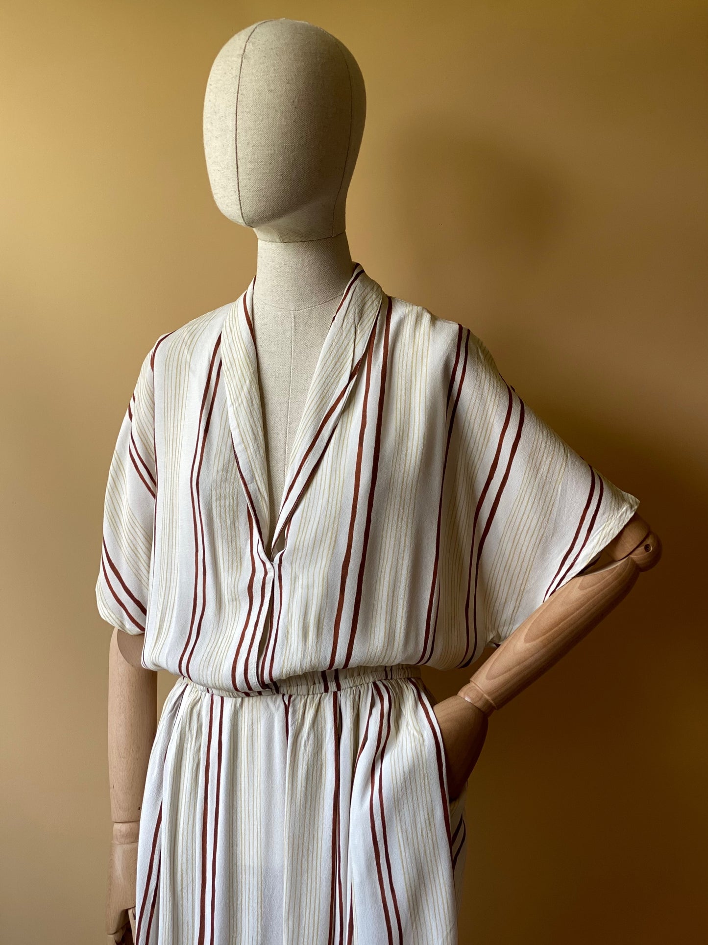 Striped Silk Summer Dress