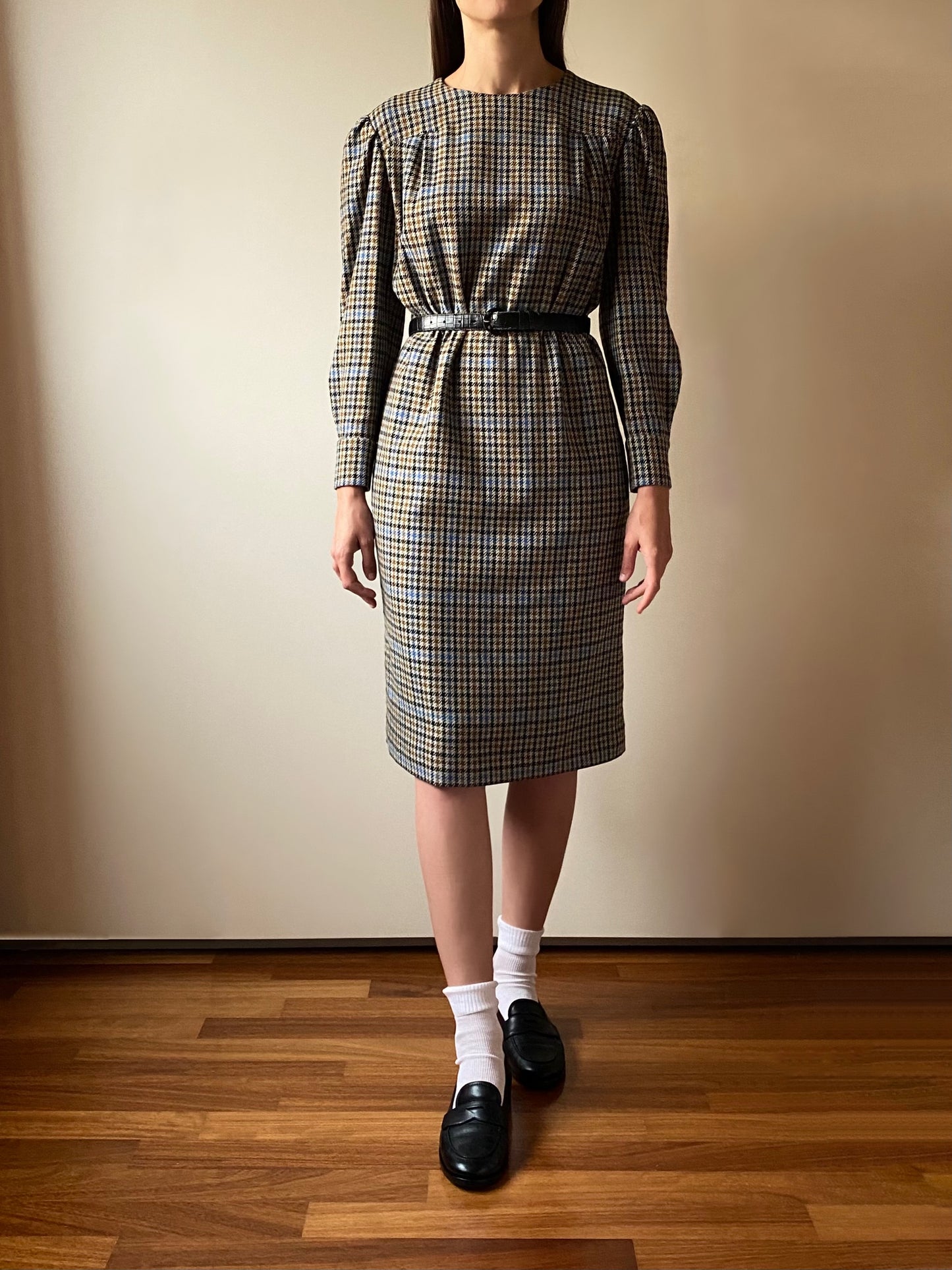 Vintage Tailored  Checkered Dress