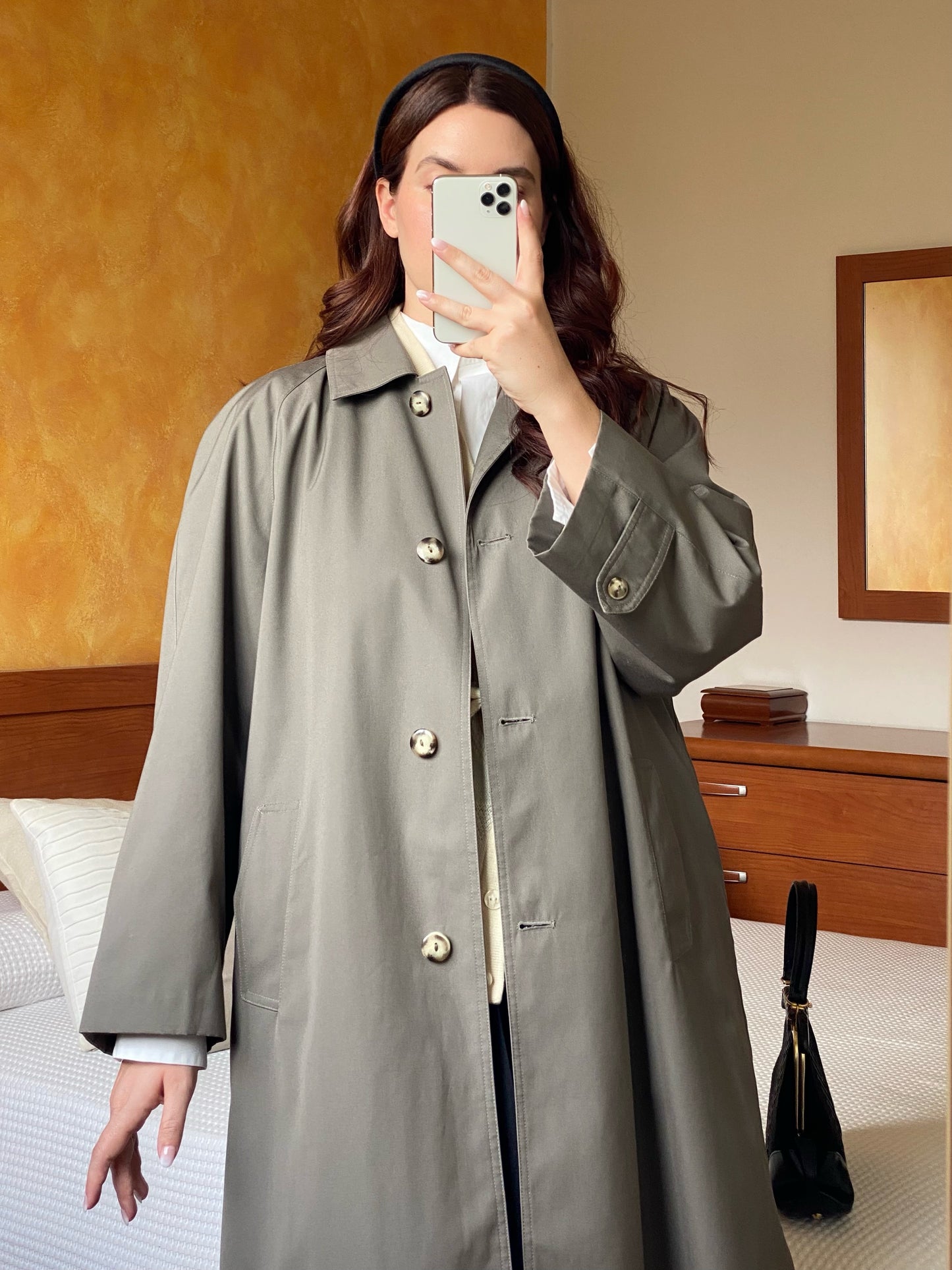 Vintage Taupe Trench Coat
