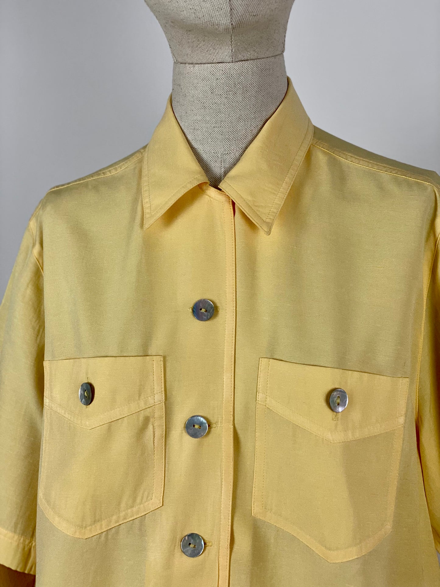 Vintage Yellow Short Sleeved Shirt