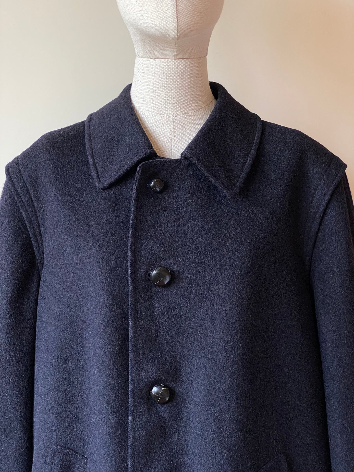 Vintage Blue Loden Coat