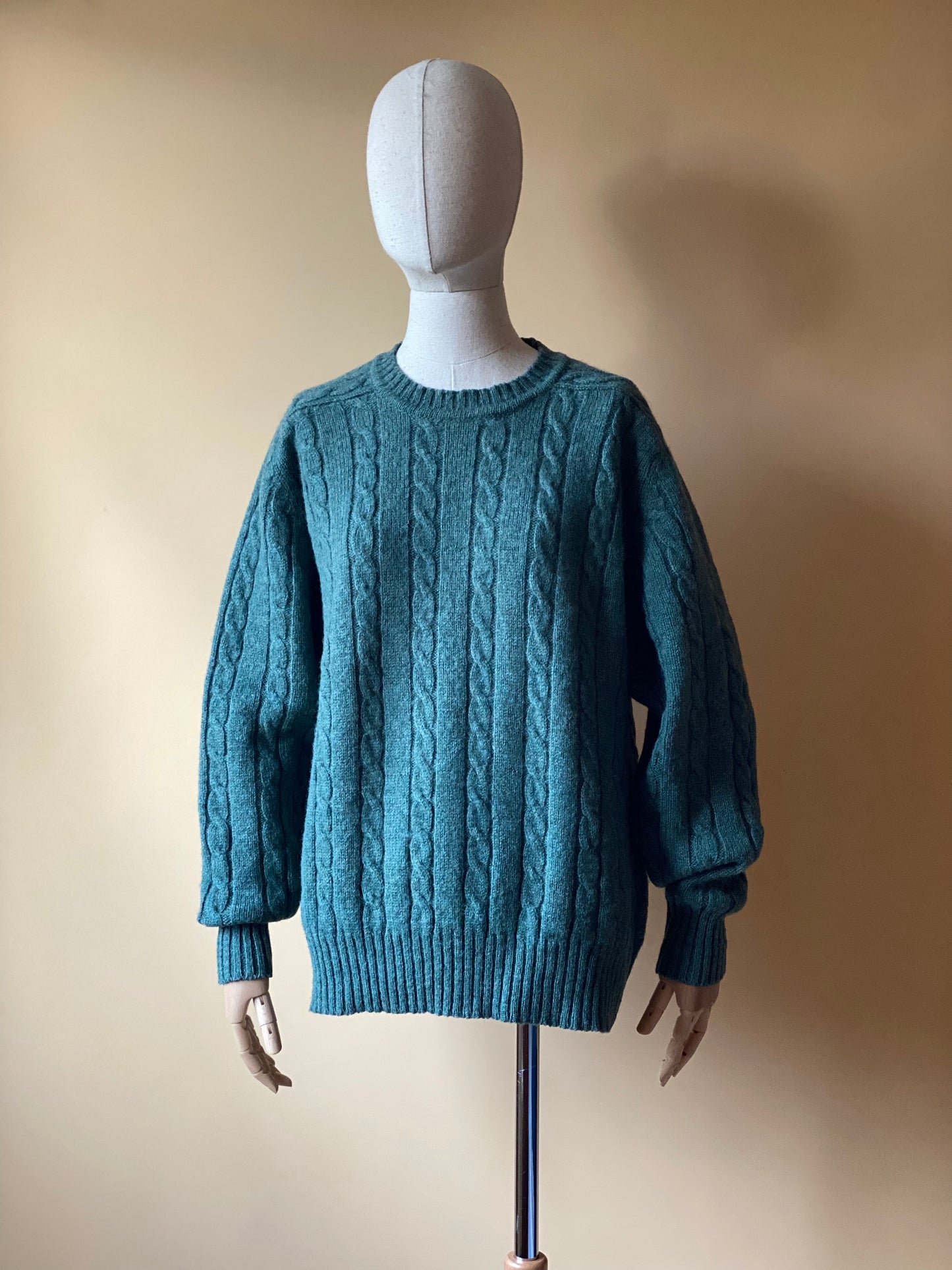 Vintage Sage Green Woolen Sweater