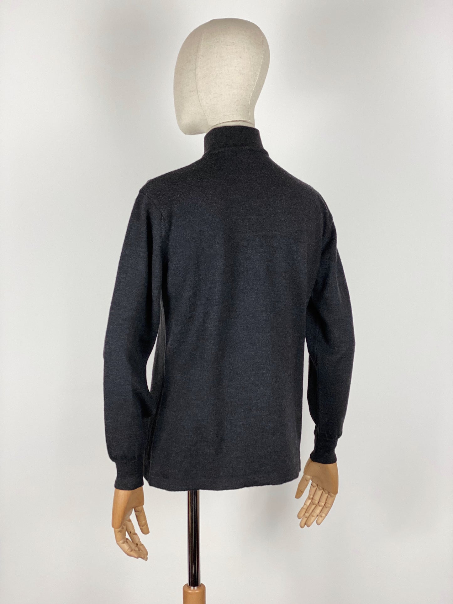 Vintage Gray Mock Neck Sweater