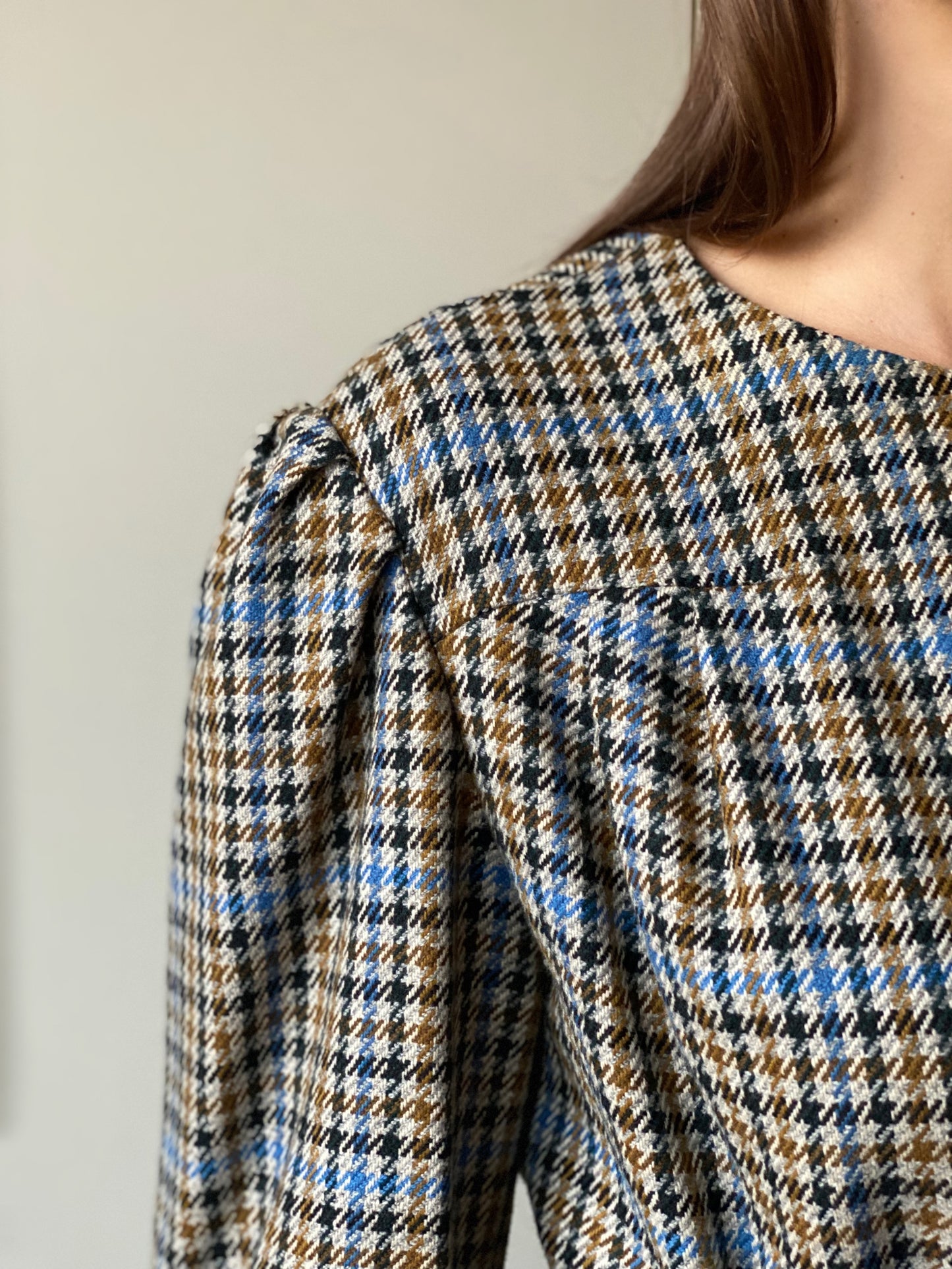 Vintage Tailored  Checkered Dress