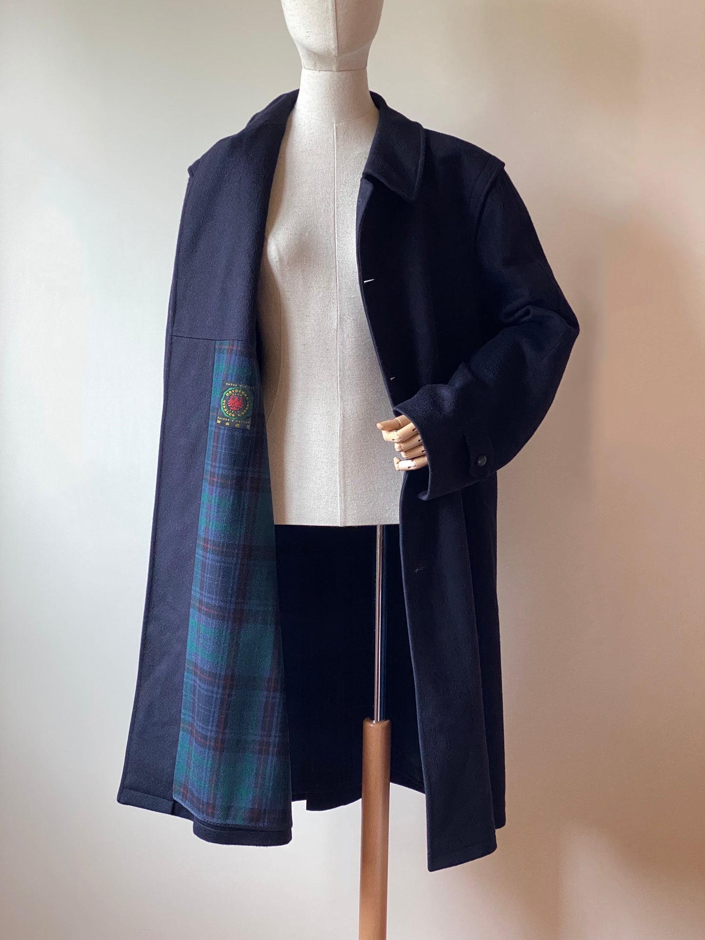 Vintage Blue Loden Coat