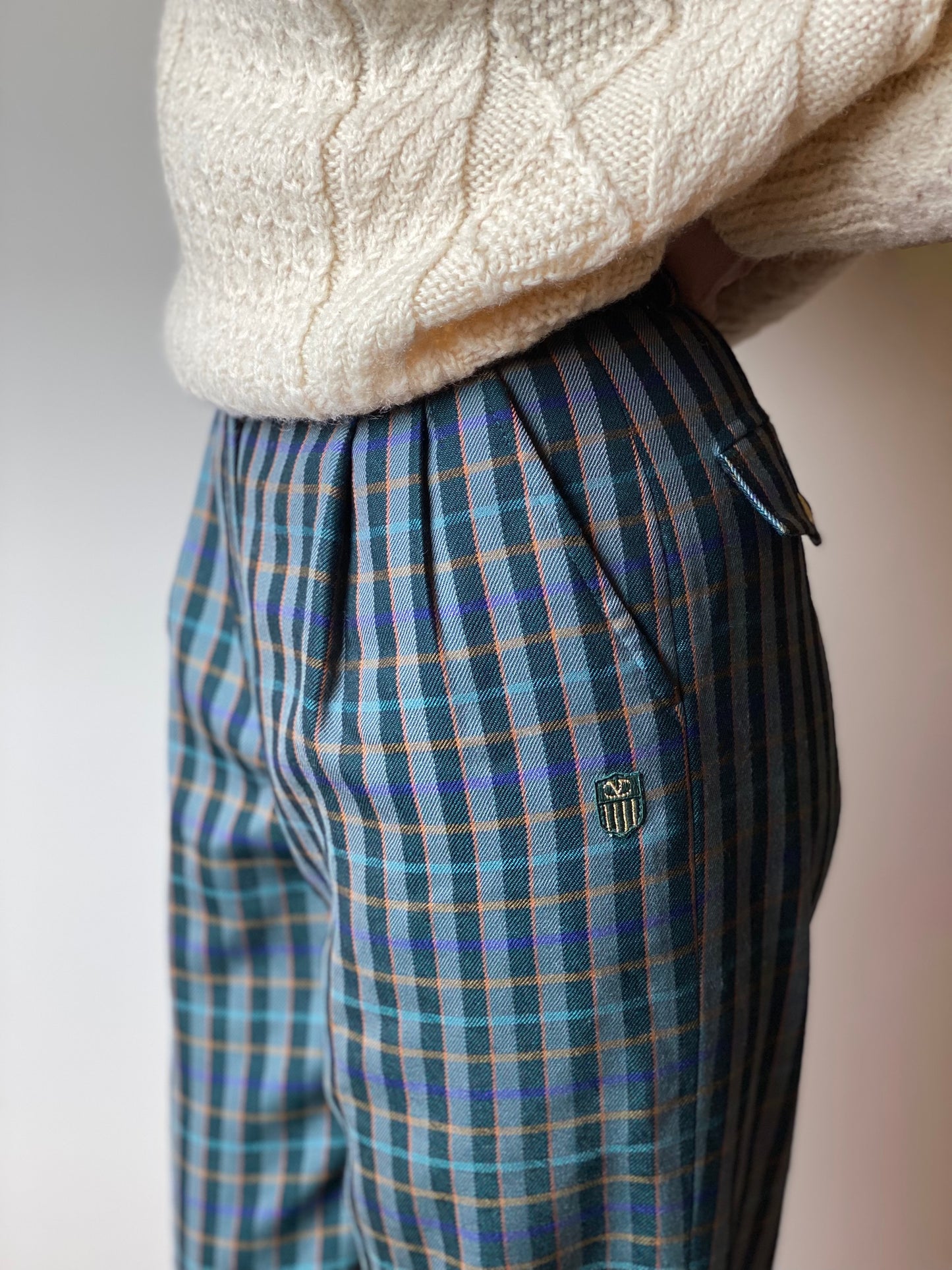 Vintage Valentino Checkered Trousers