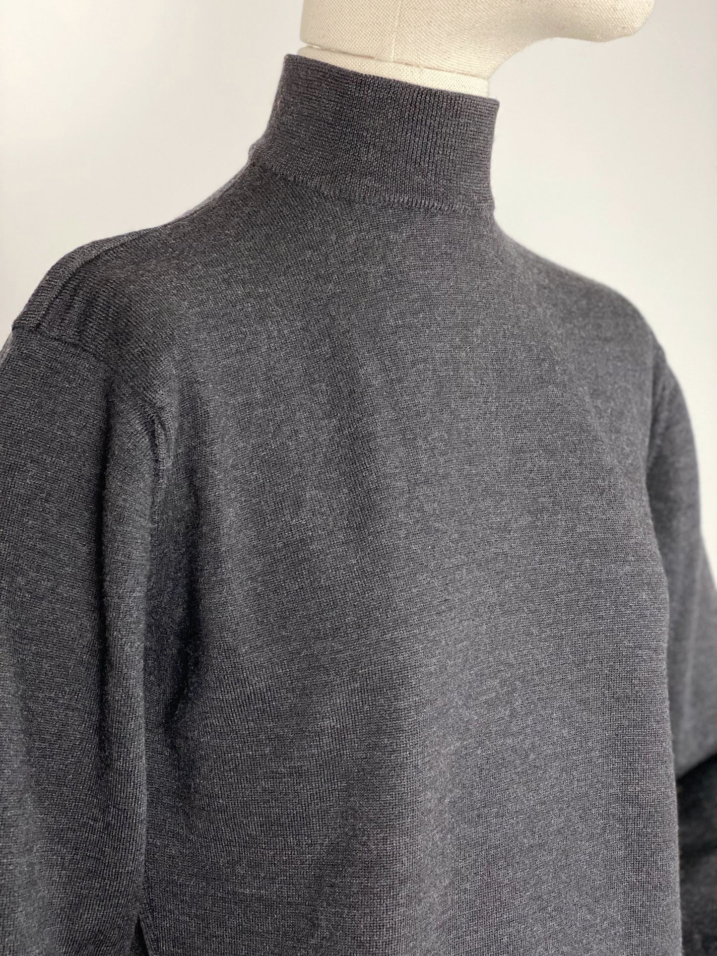 Vintage Gray Mock Neck Sweater
