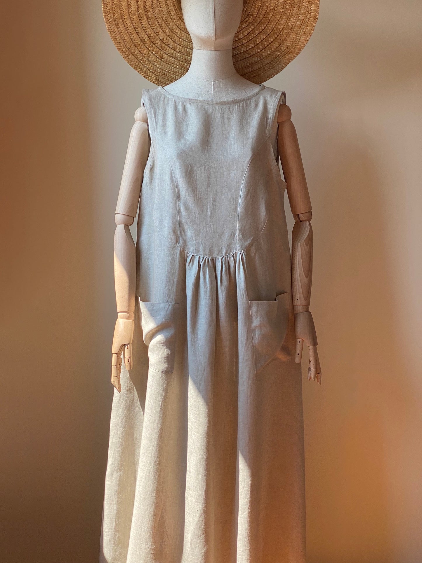 Vintage Linen Maxi Dress