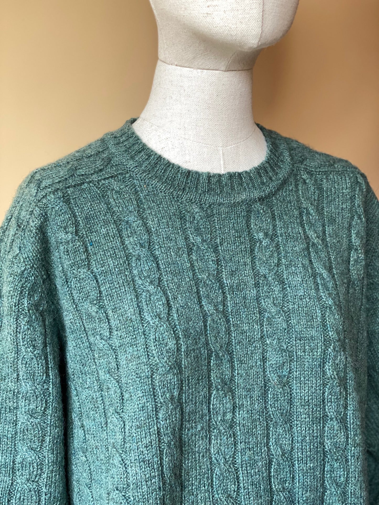 Vintage Sage Green Woolen Sweater