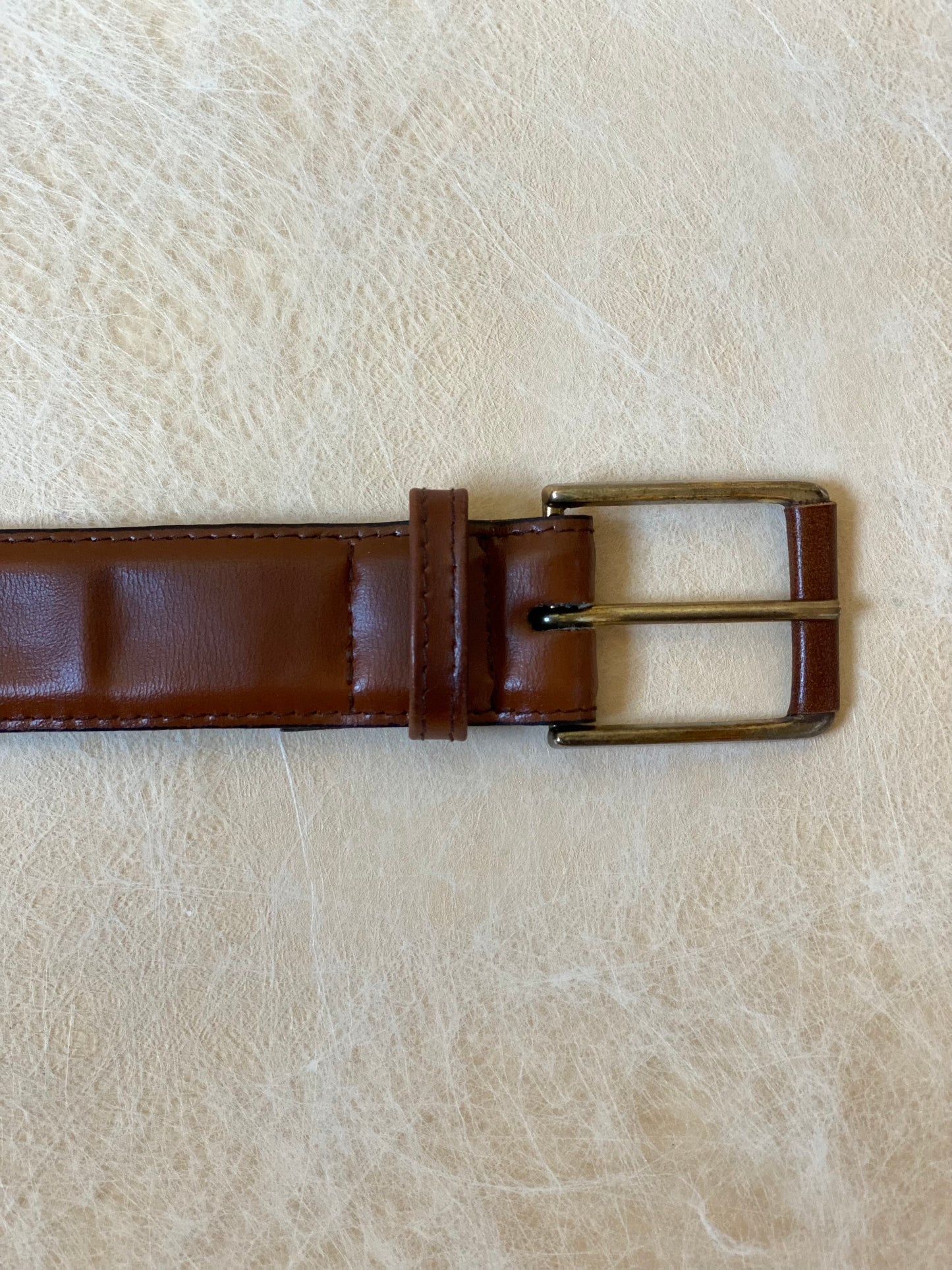 Vintage Brown Cowhide Leather Belt