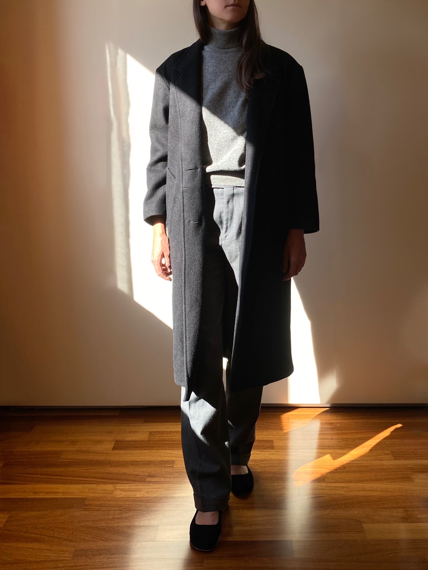 Secondhand Black Woolen Coat