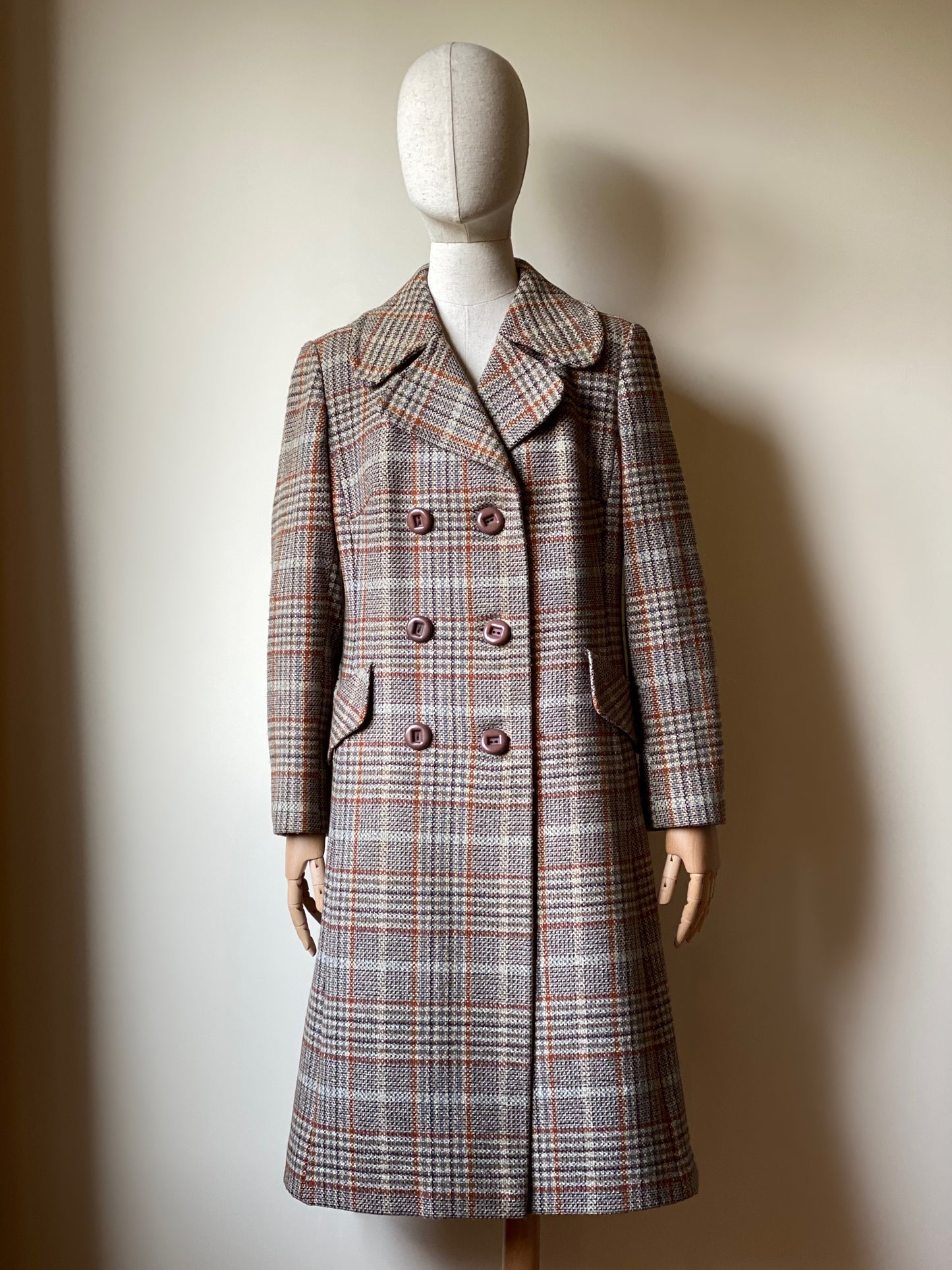 Vintage 70s Checkered Coat