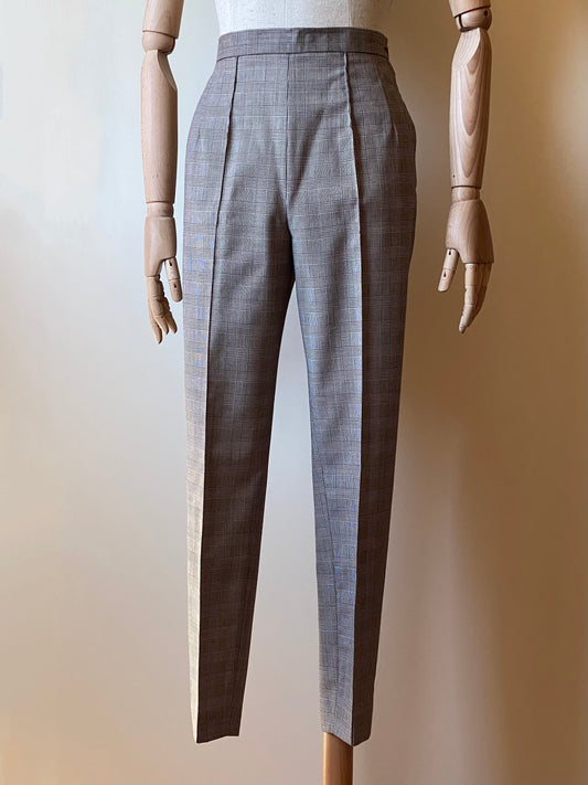 Vintage Brown Checkered Trousers