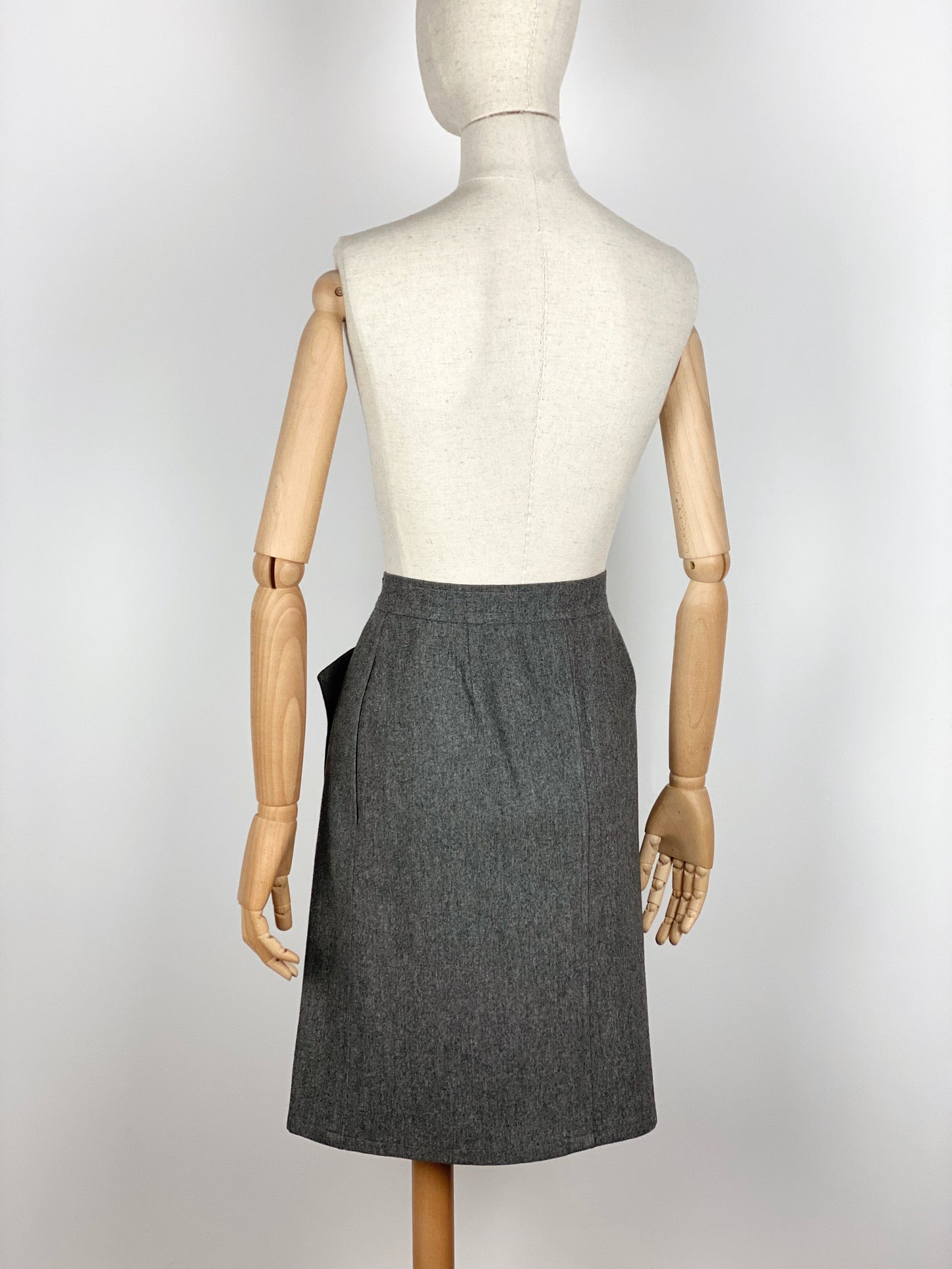 Vintage Gray Woolen Skirt by Yves Saint Laurent