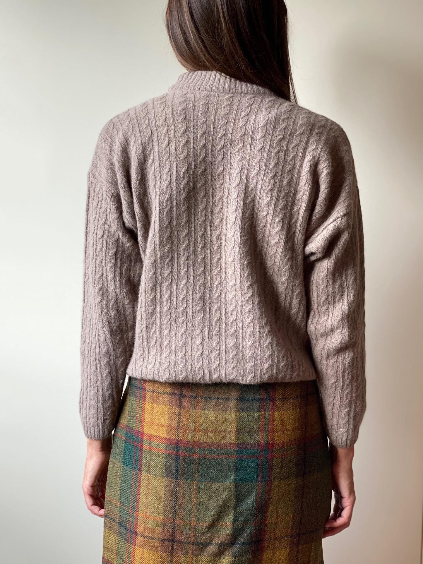 Vintage Wool and Angora Brown Sweater