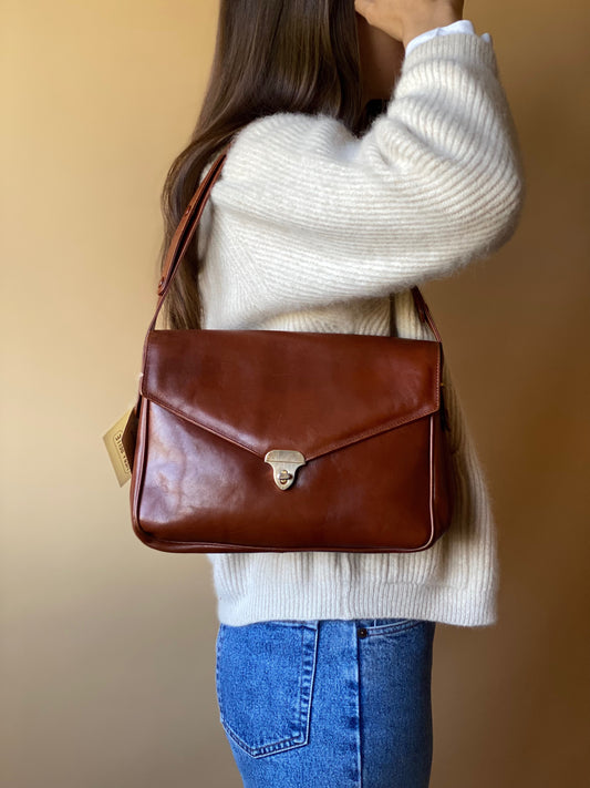 Vintage Real Leather Shoulder Bag