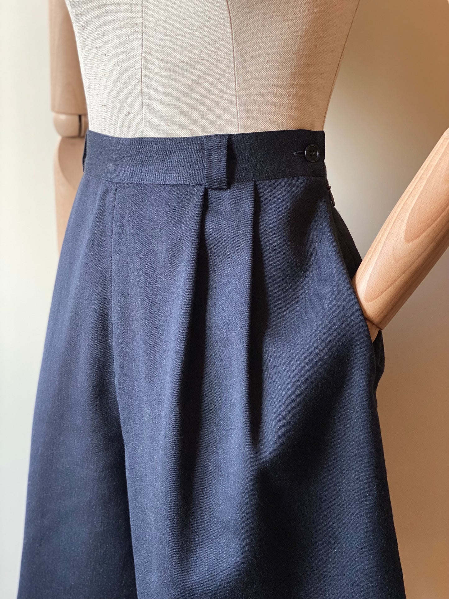 Vintage Gray Woolen Shorts