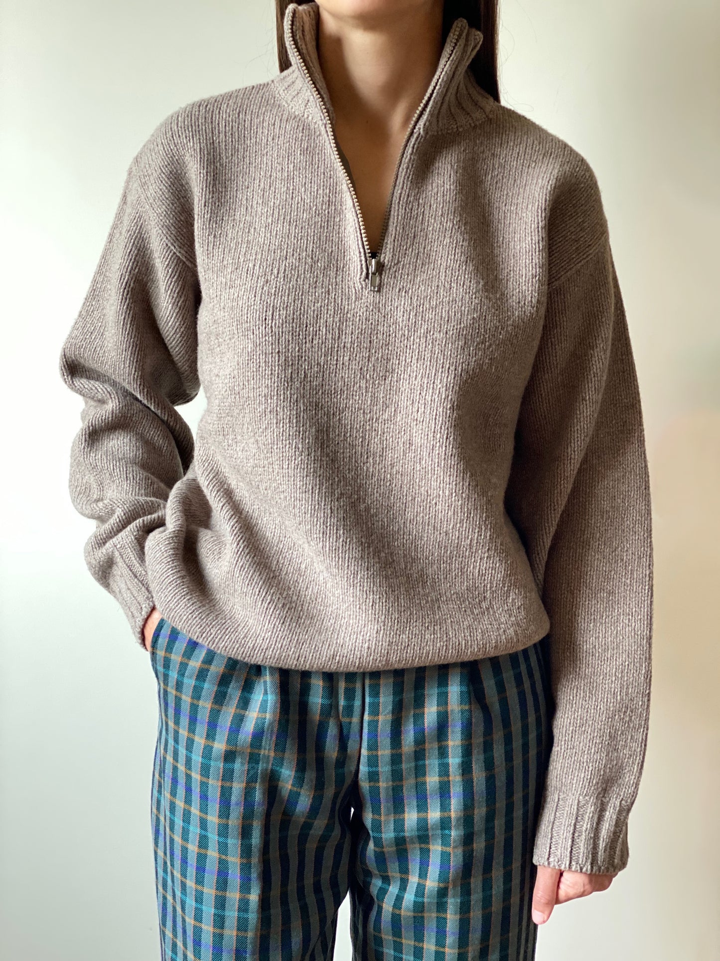 Vintage Half-Zip Lambswool Sweater