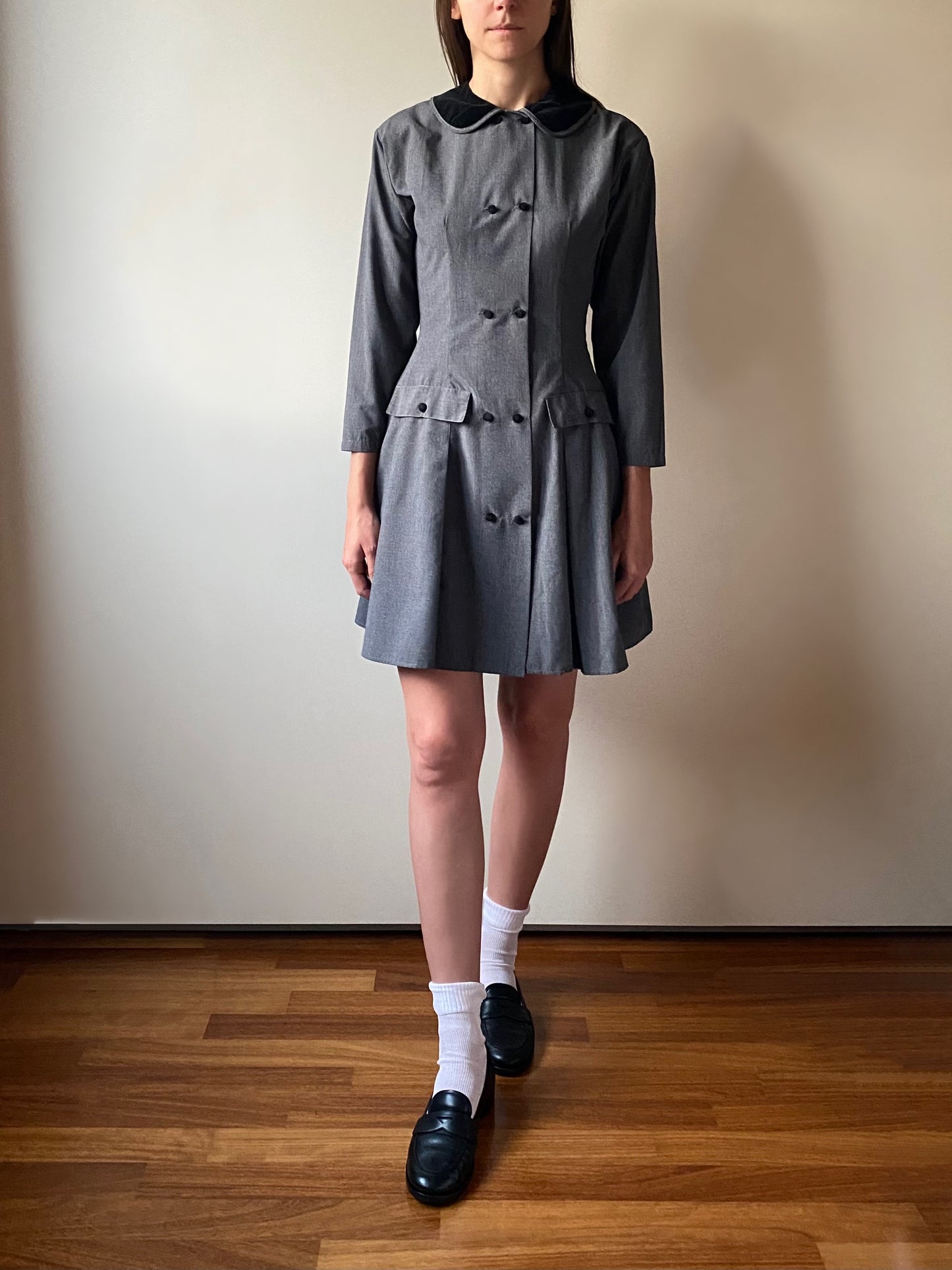 Vintage Gray Mini Dress