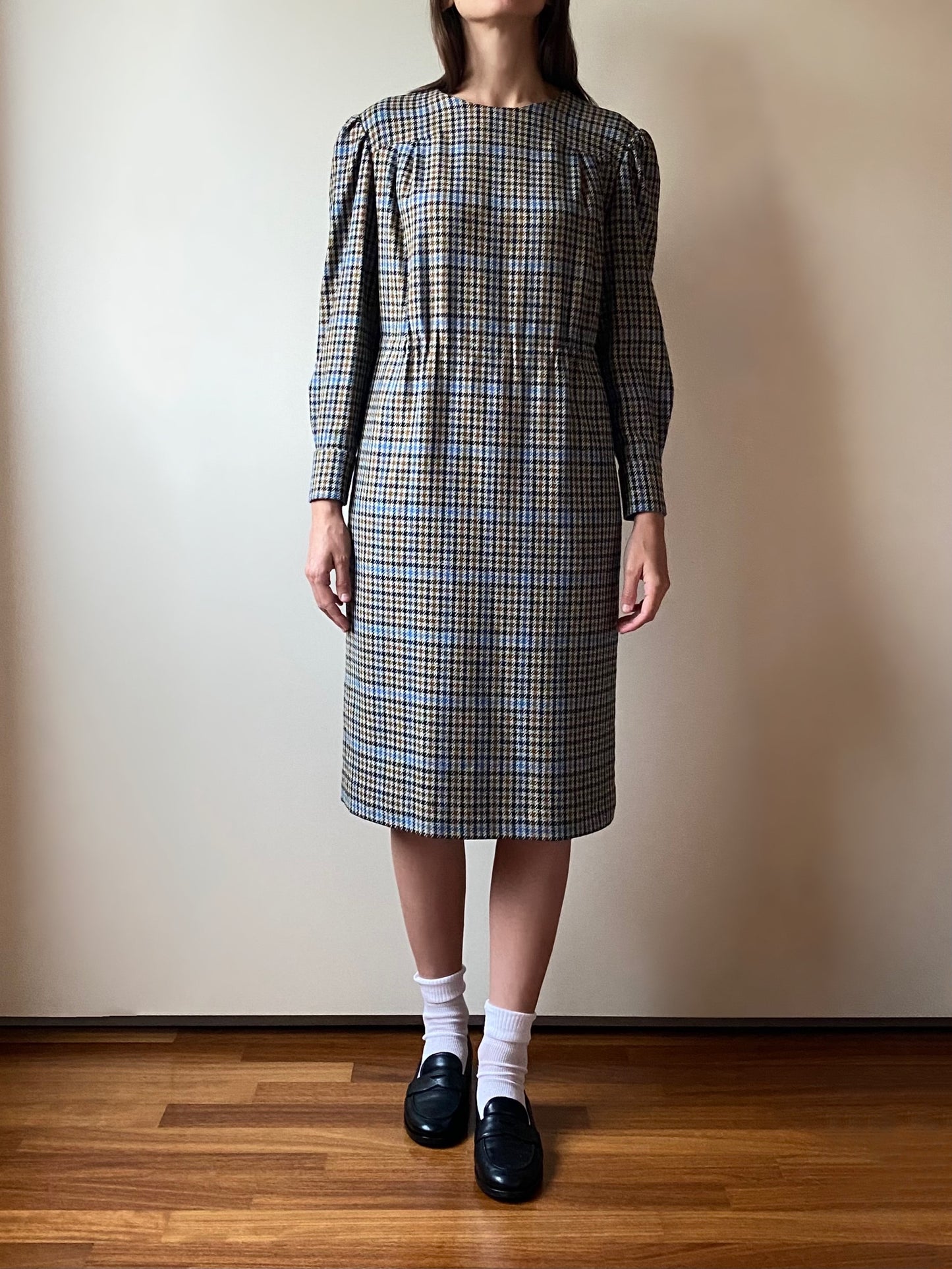 Vintage Tailored  Checkered Dress