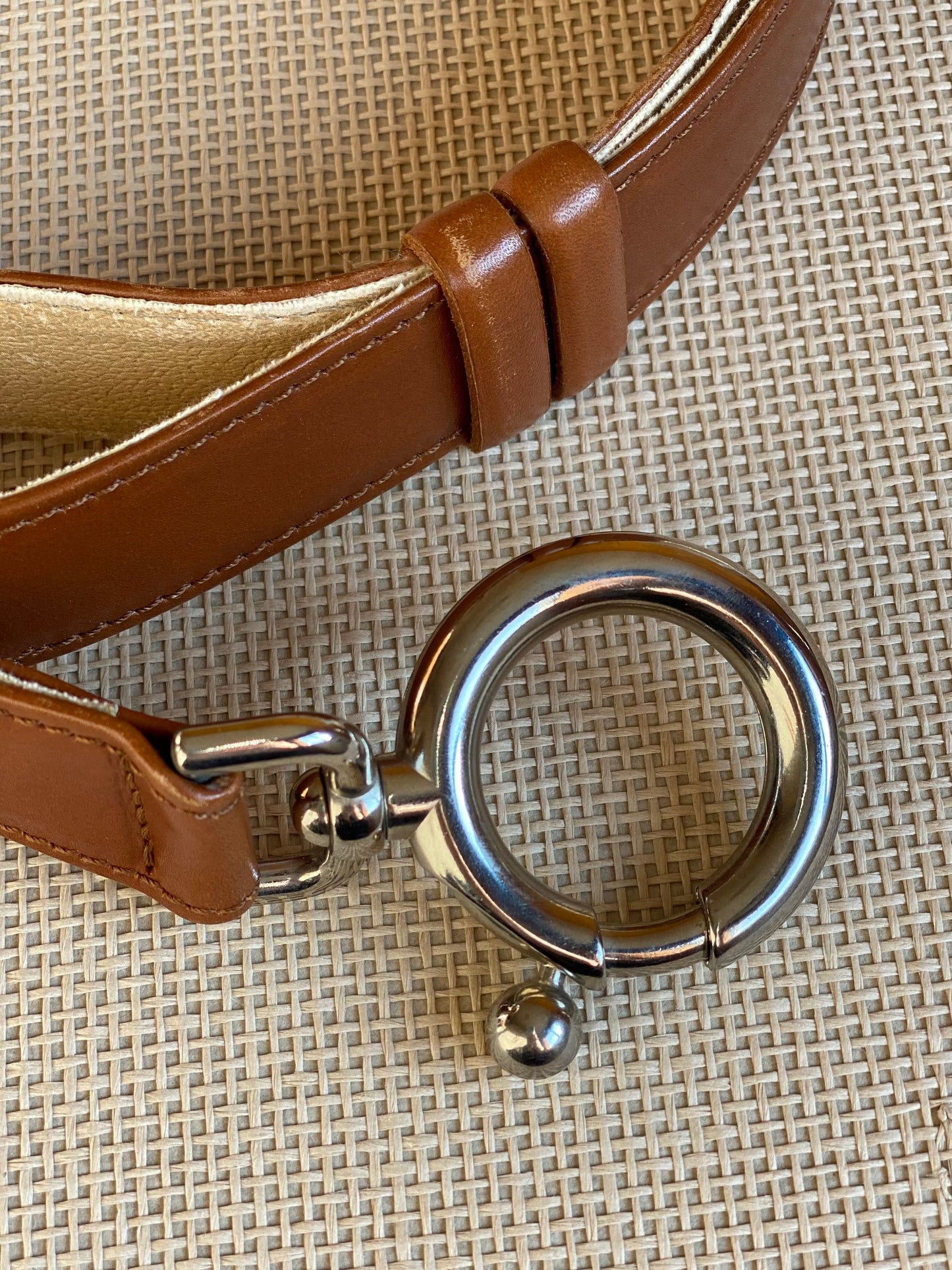 Vintage Brown Leather Belt