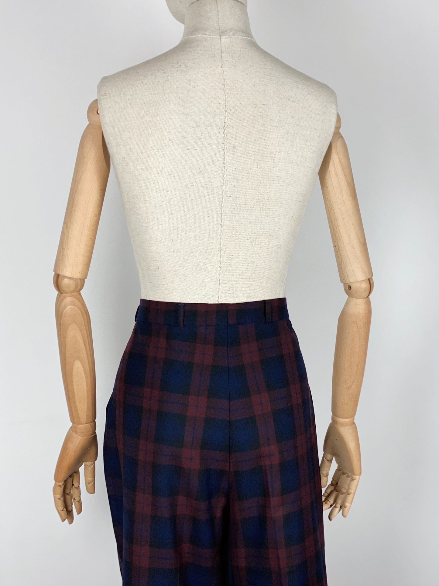 Vintage Tartan Woollen Trousers