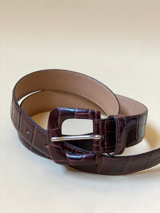 Vintage Brown Leather Belt