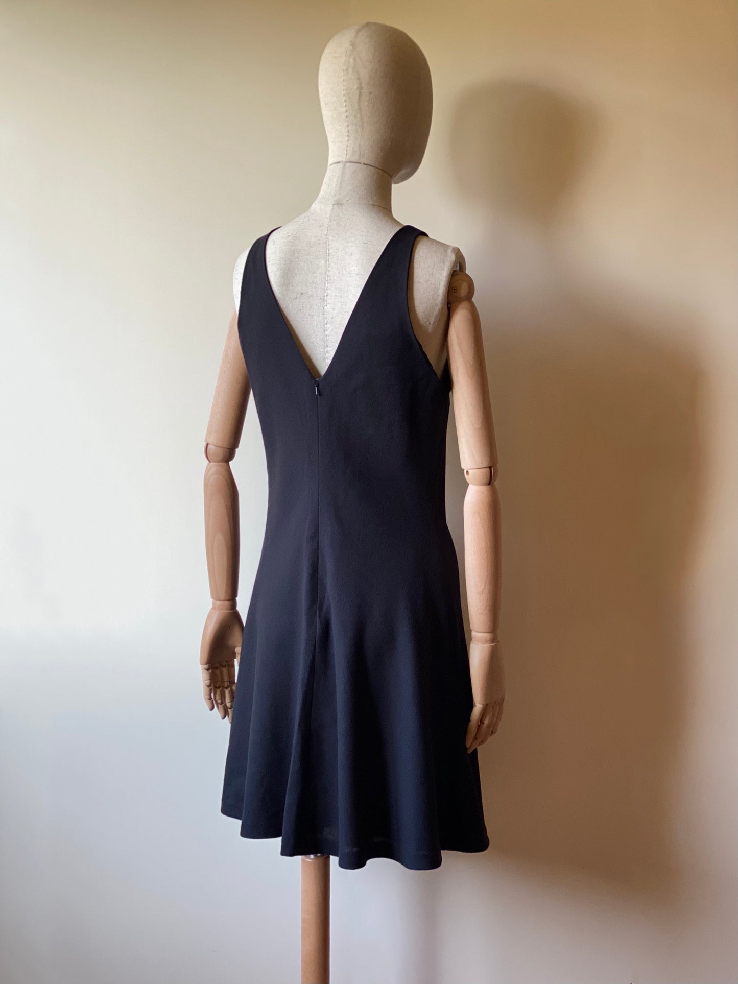 Vintage Laura Ashely Black Woolen Dress