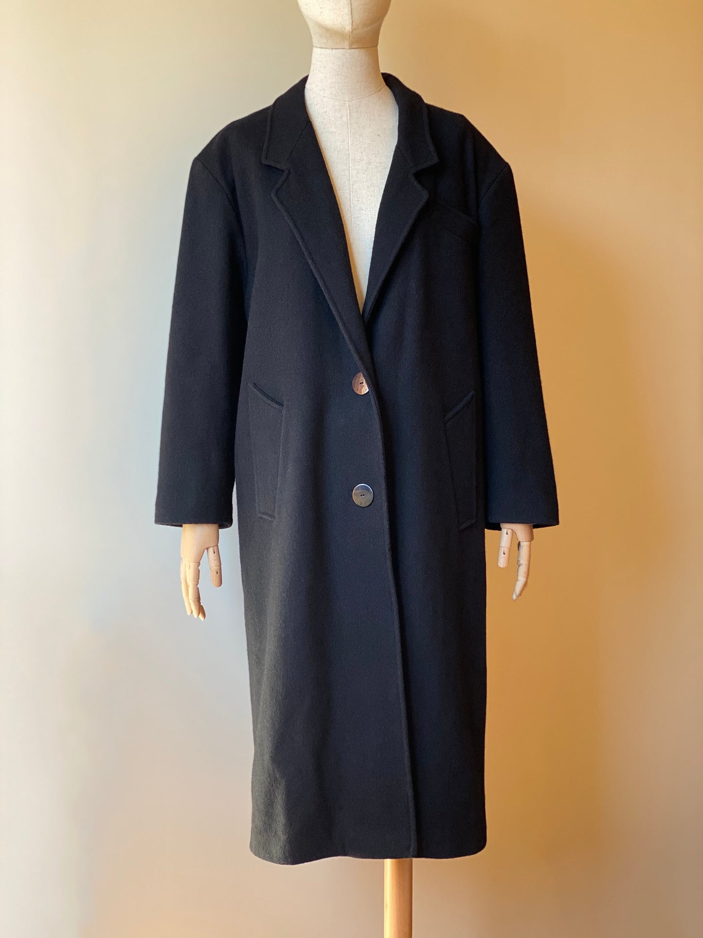 Secondhand Black Woolen Coat