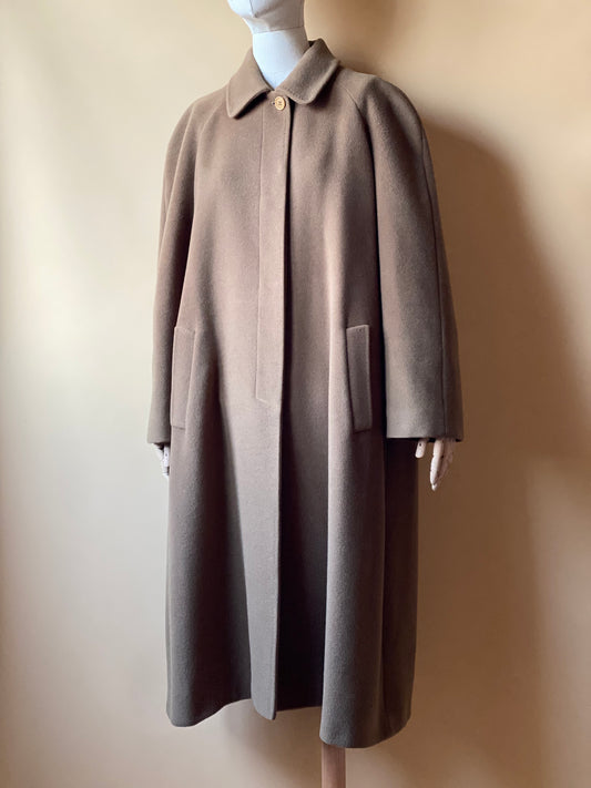 Vintage Hazelnut Wool and Cashmere Coat