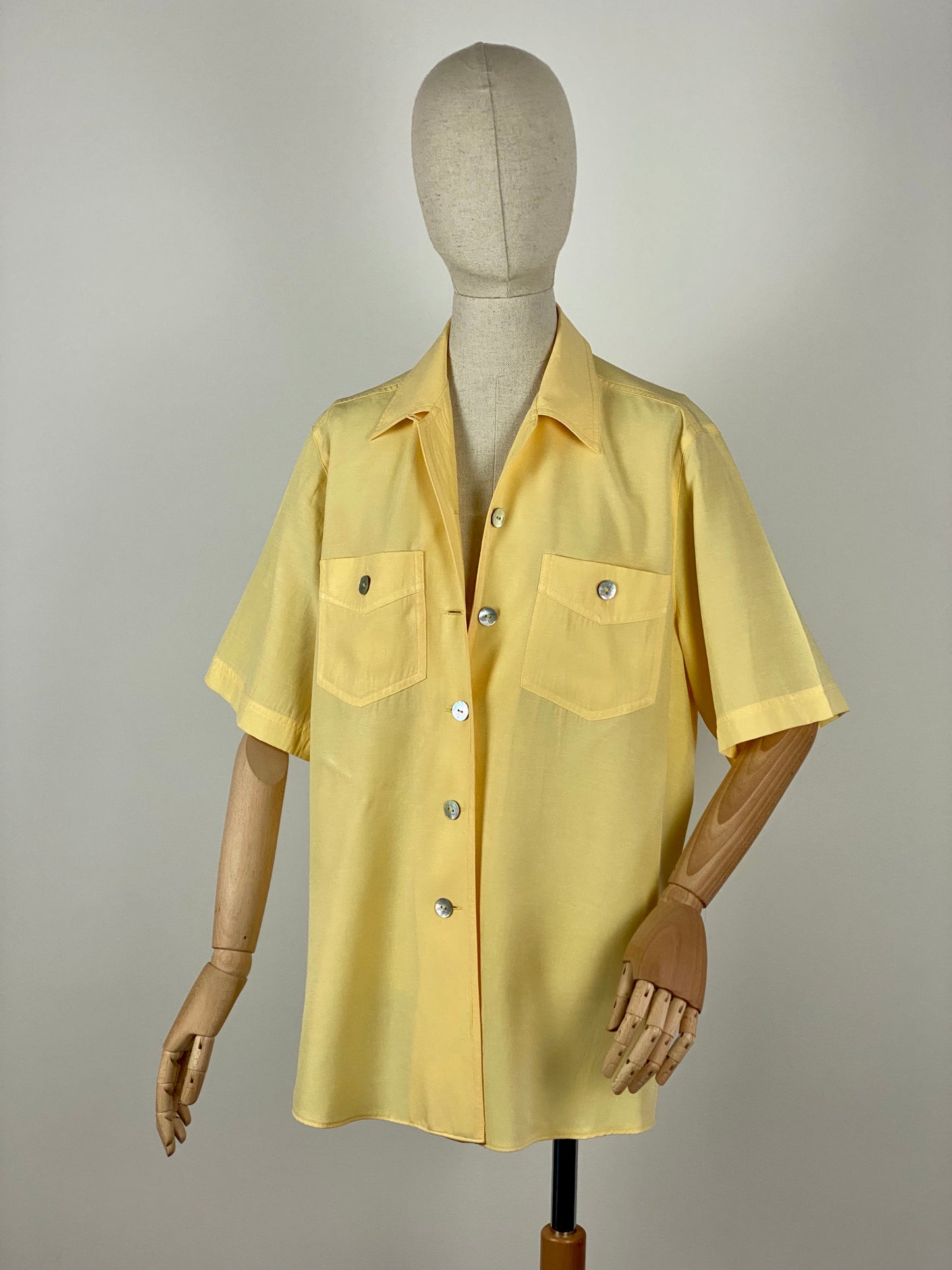 Vintage Yellow Short Sleeved Shirt